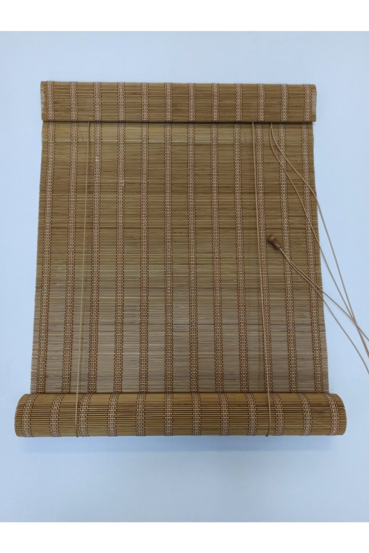 PERDELUX Ahşap Bambu Stor Perde Özel Üretim 60x200cm