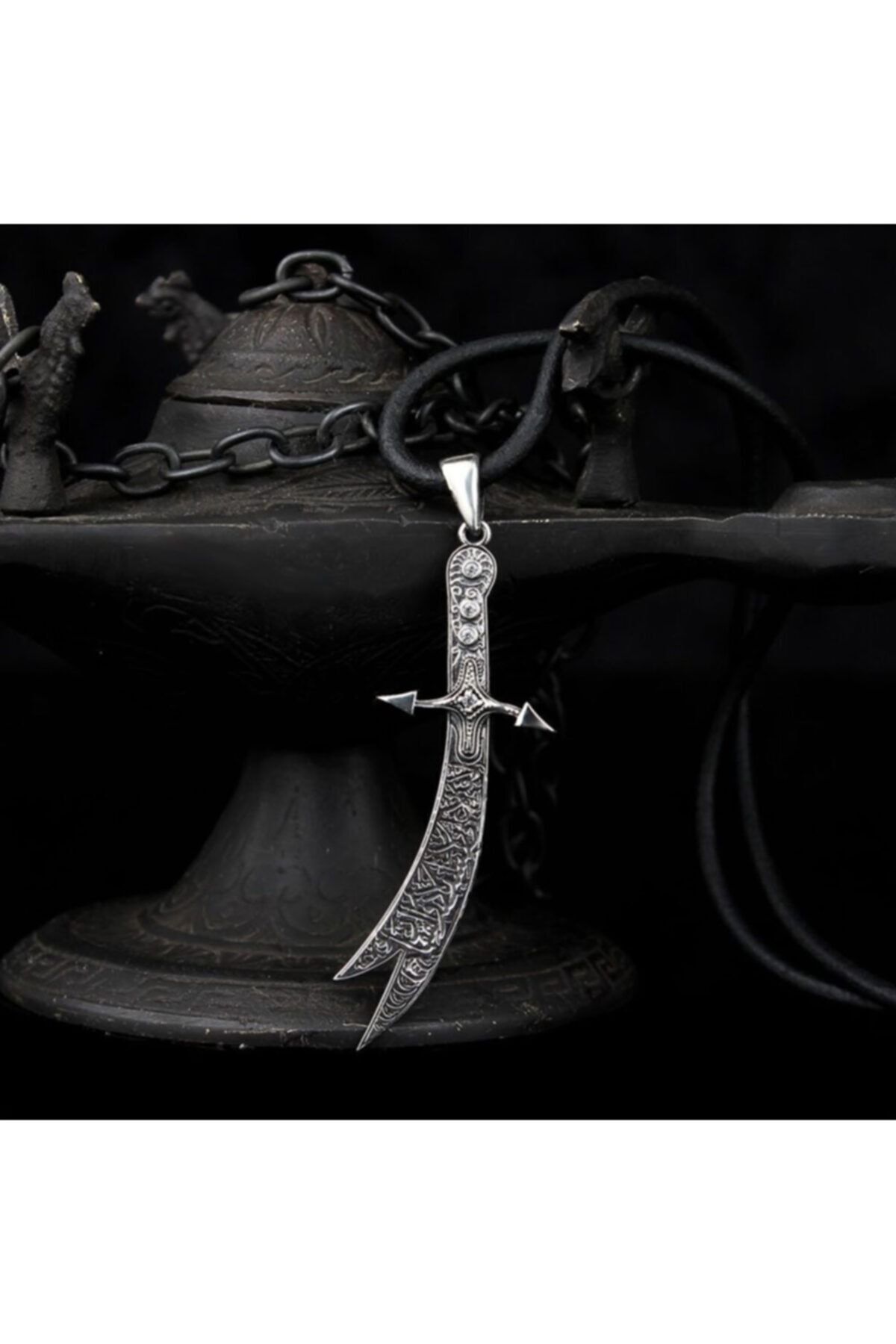 Tesbihsepetim 925 Gümüş Hz Ali Kılıcı Model Kolye