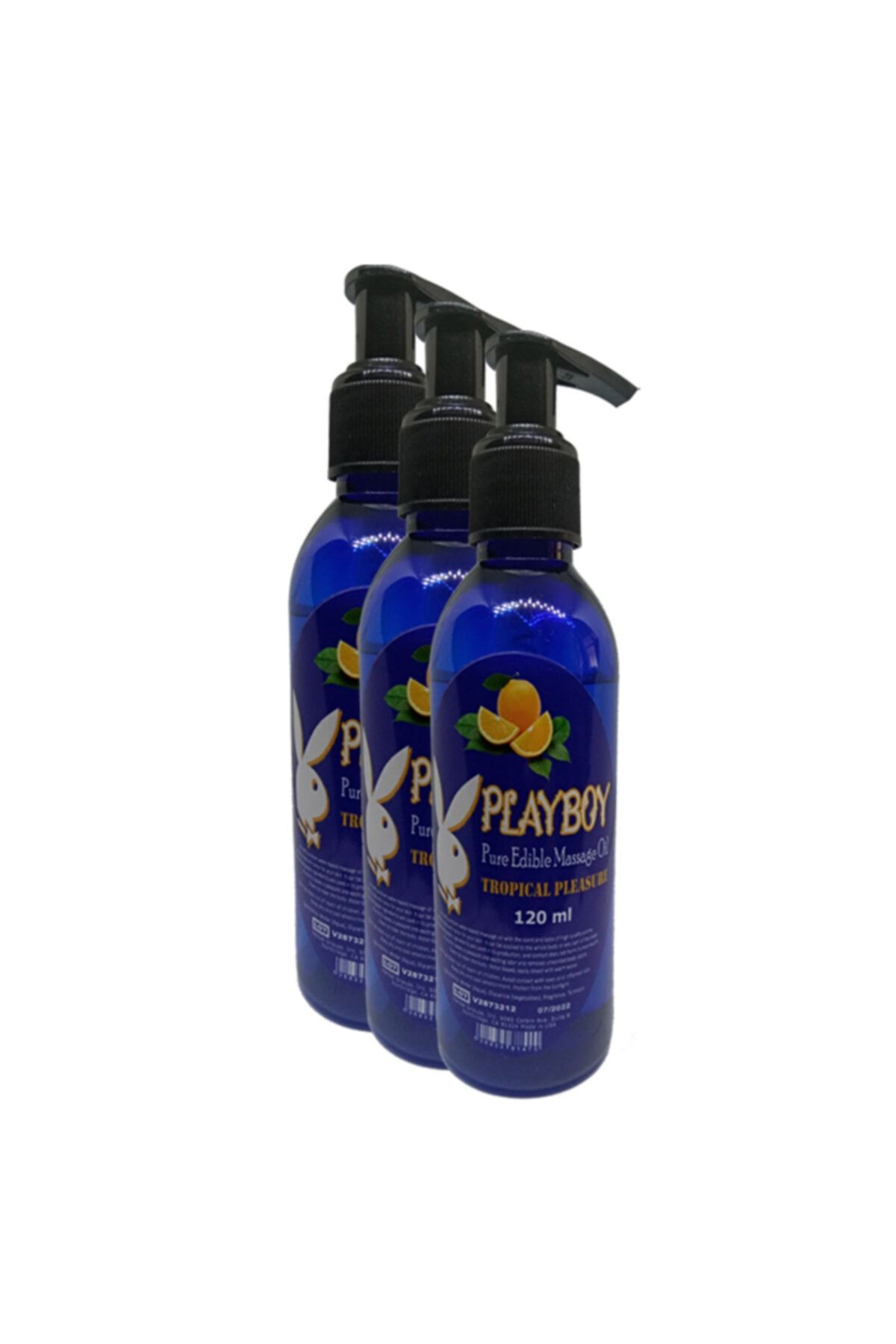 Playboy Pure Edible Massage Oil 120ml Portakal Aromalı Masaj Yağı 3 Adet