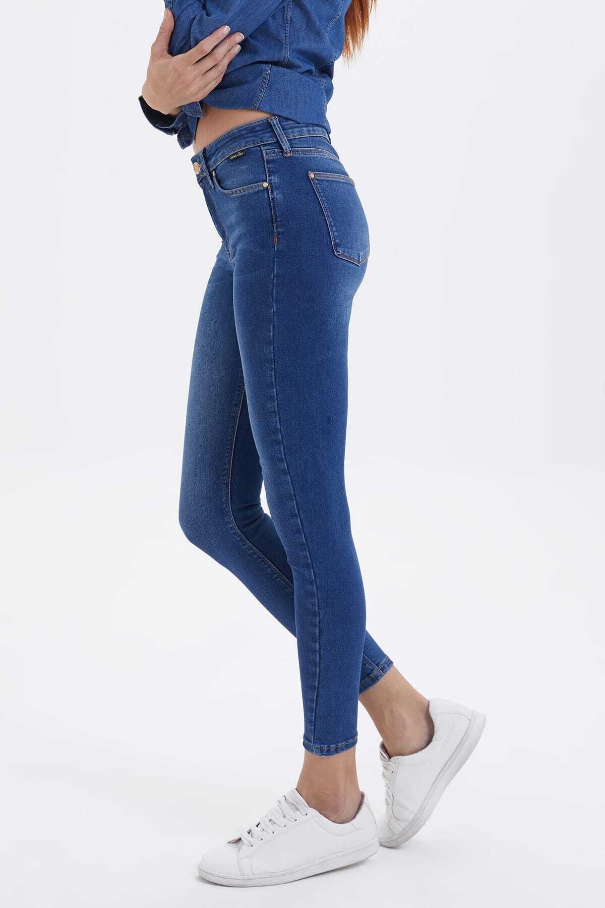 Loft Kadın Mavi Skinny Jean Pantolon