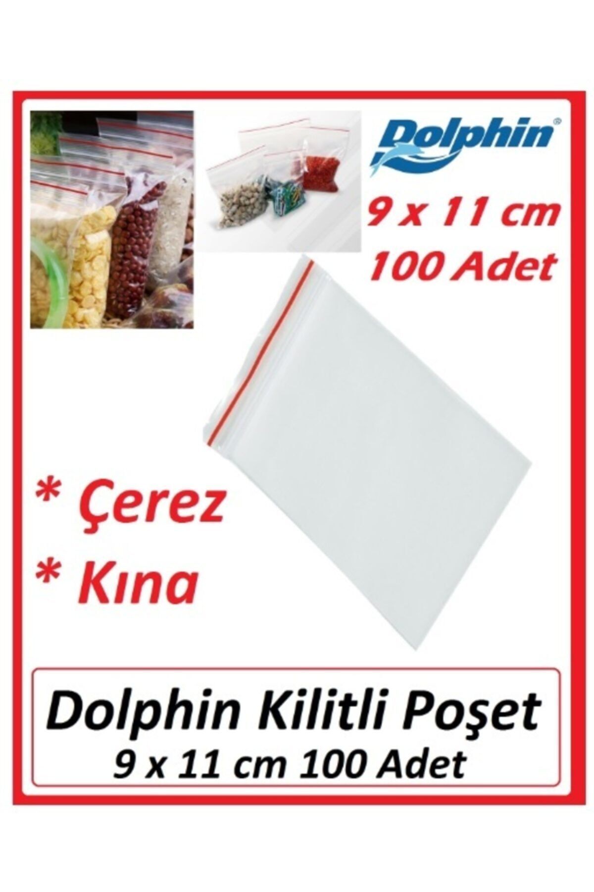 Dolphin Kilitli Poşet 9 X 11 cm 100 Adet