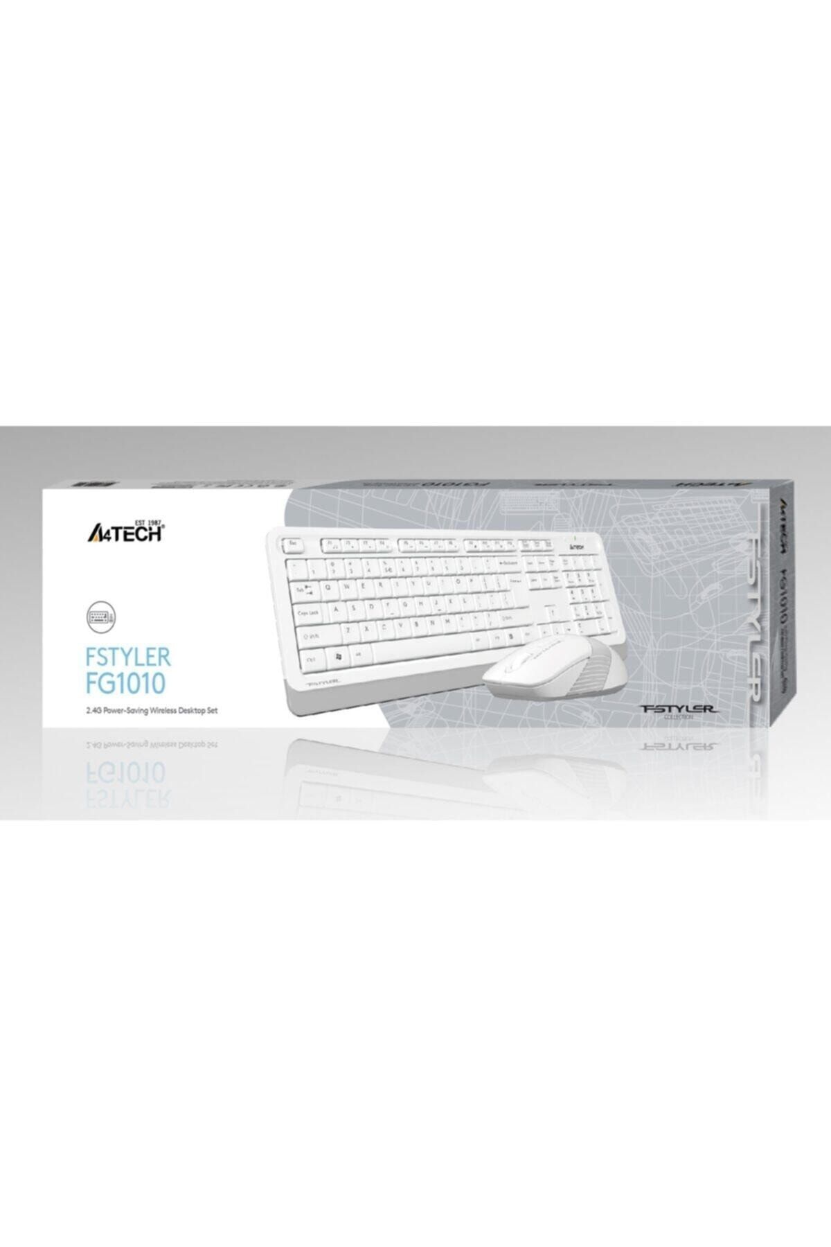 A4 Tech Q Tr 2.4g Multimedia Kablosuz Klavye Mouse Seti Beyaz Fg1010