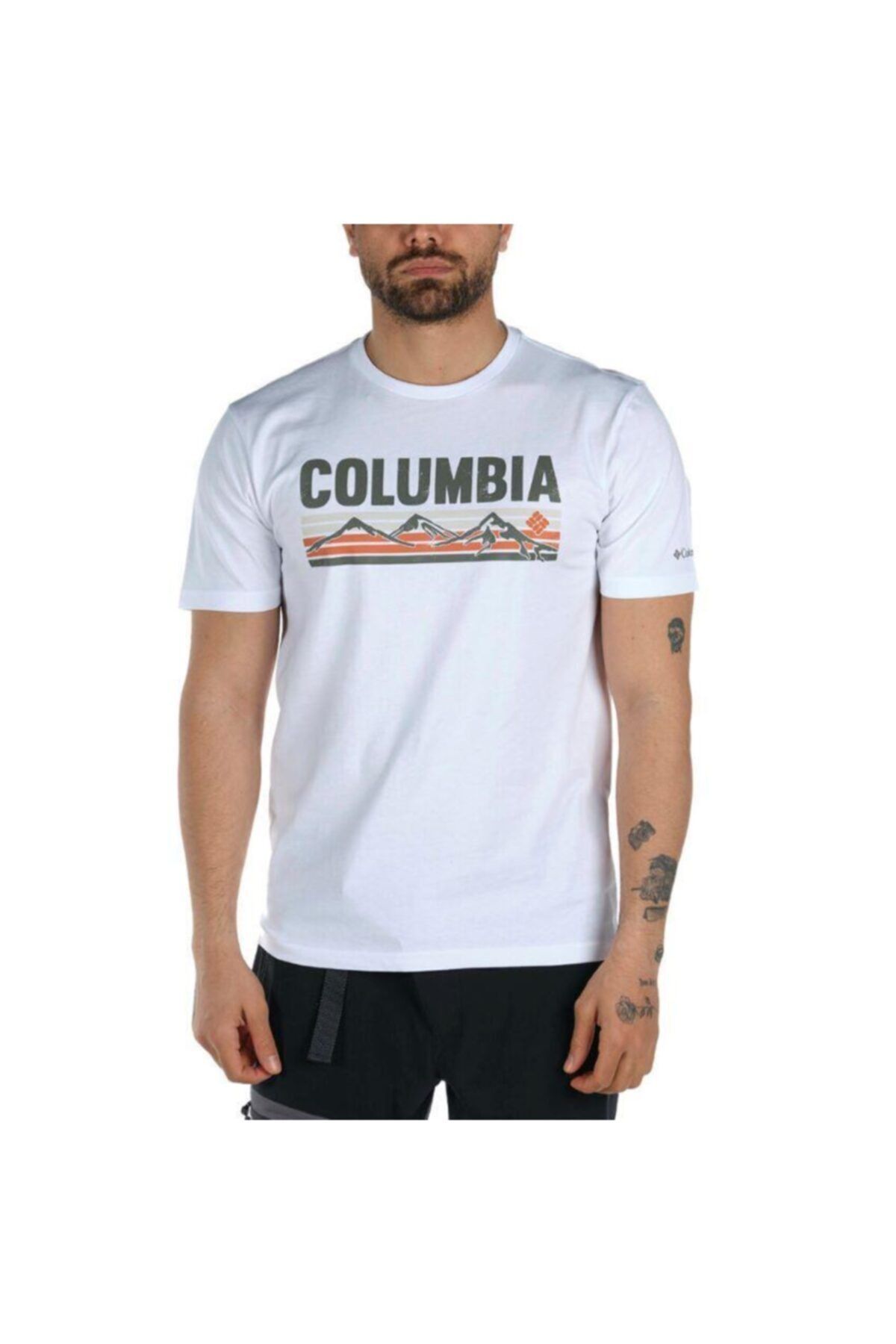 Columbia Erkek Beyaz Elevated Outlook Graphic Kısa Kollu Tişört Cs0132-100