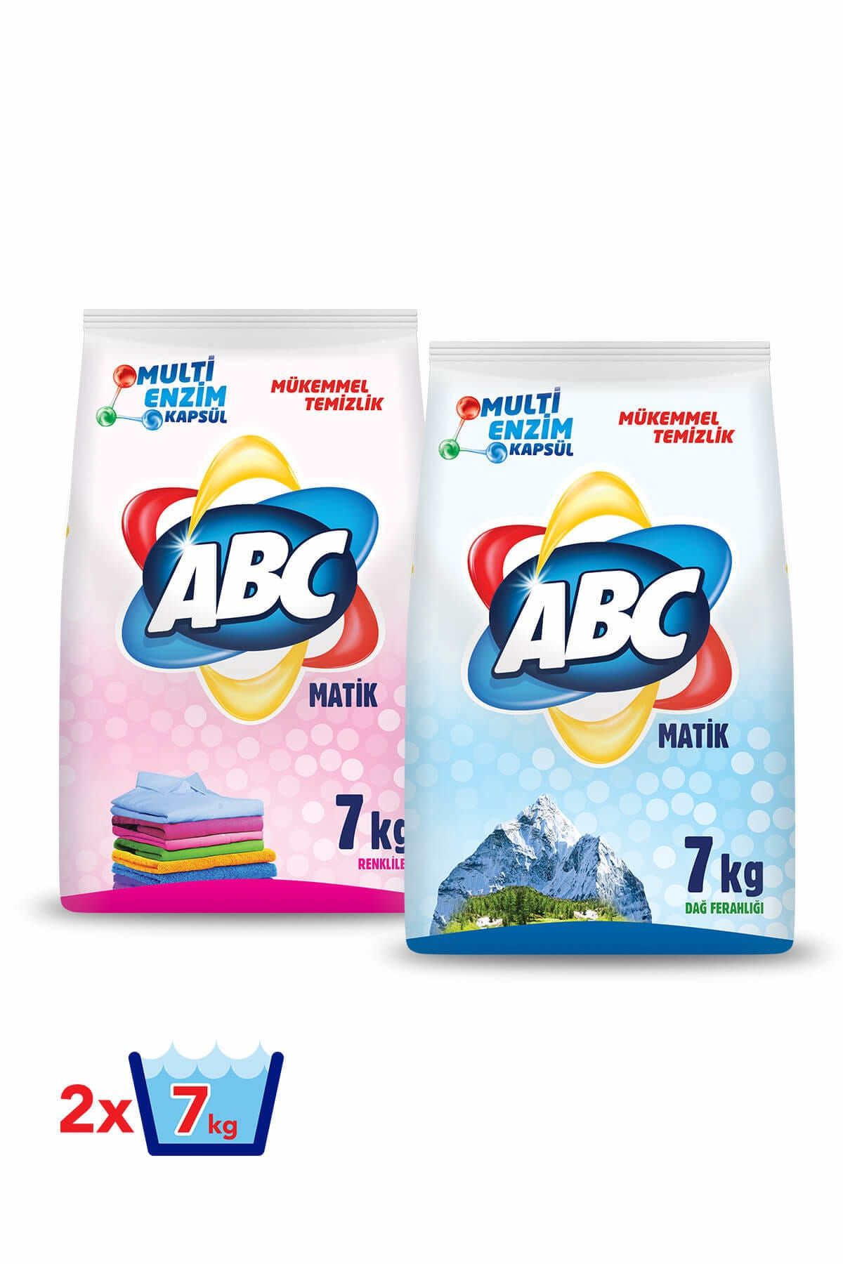 ABC Matik Renkliler  + Dağ Ferahlığı 7 kg 2'li Set