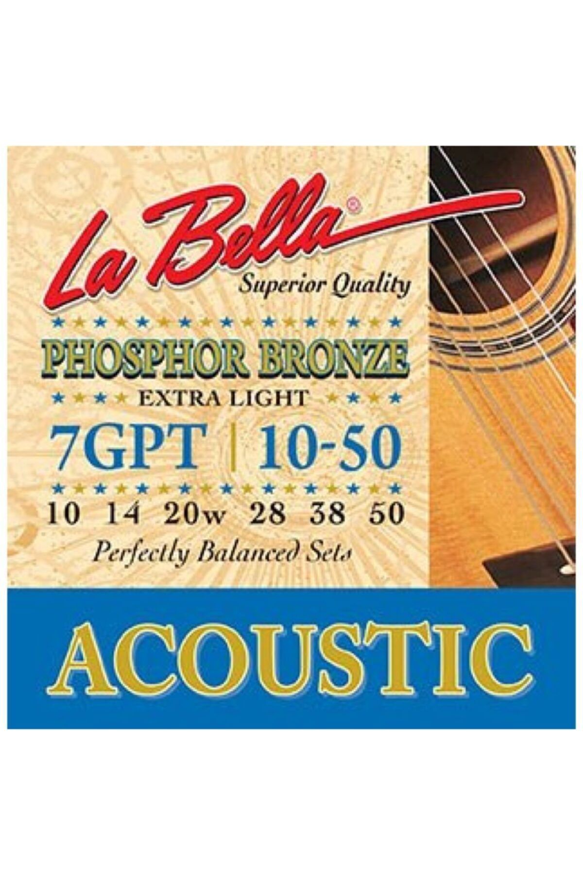 Labella La Bella 7gpt Akustik Gitar Teli (10-50)