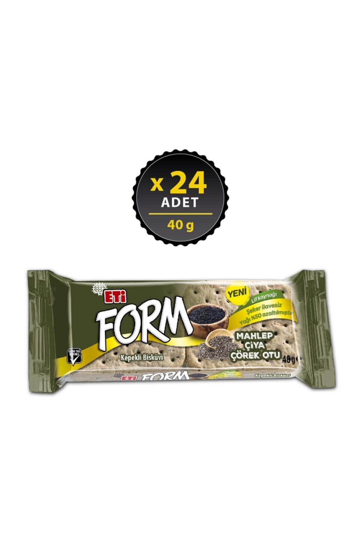 Eti Form Mahlepli Çiyali Ve Çörek Otlu Kepekli Bisküvi 40 g x 24 Adet