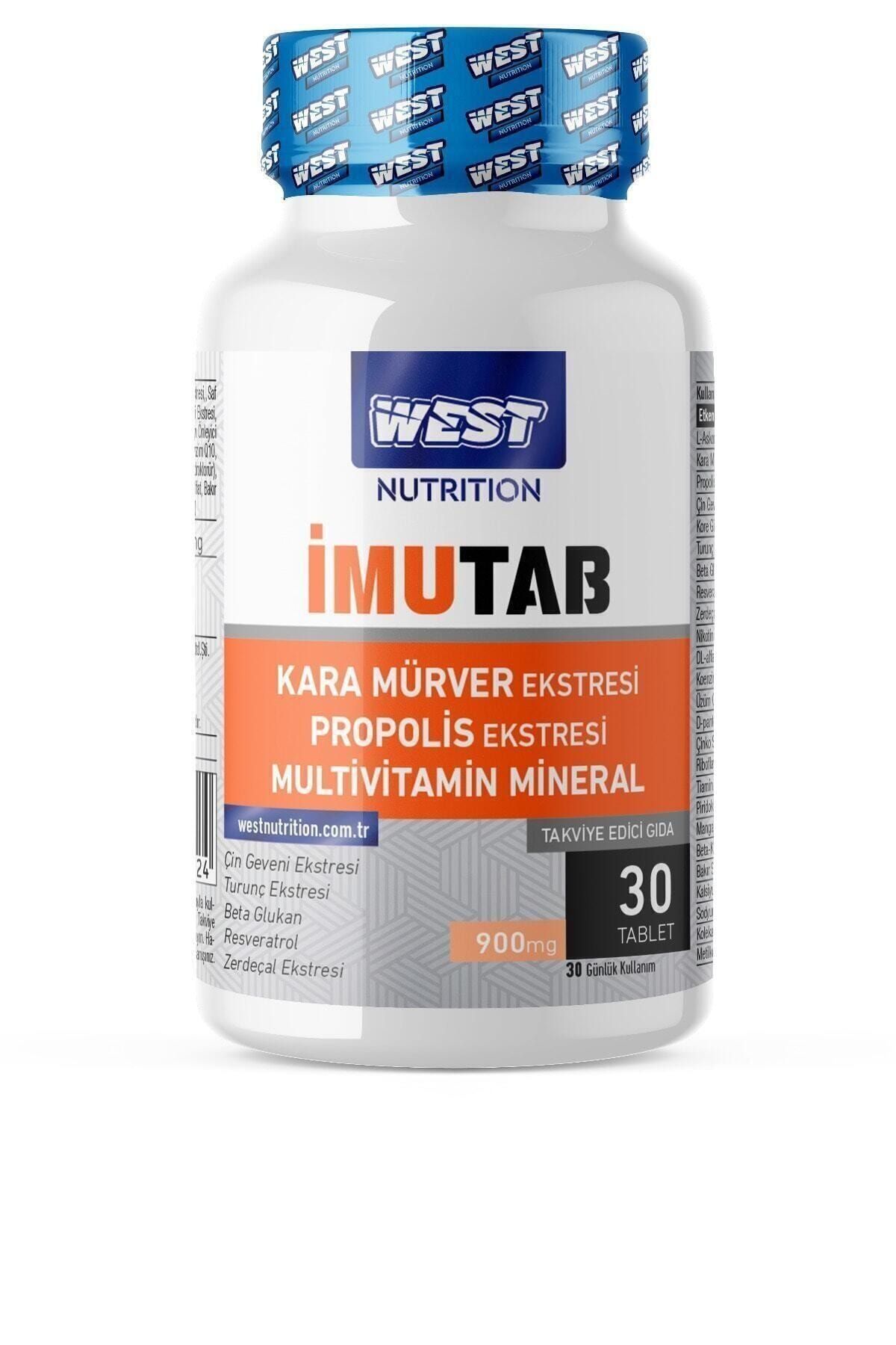West Nutrition West Imutab Kara Mürver (SAMBUCUS)-propolis Ekstresi Ve Multivitamin Mineral 30 Tablet X 900 Mg