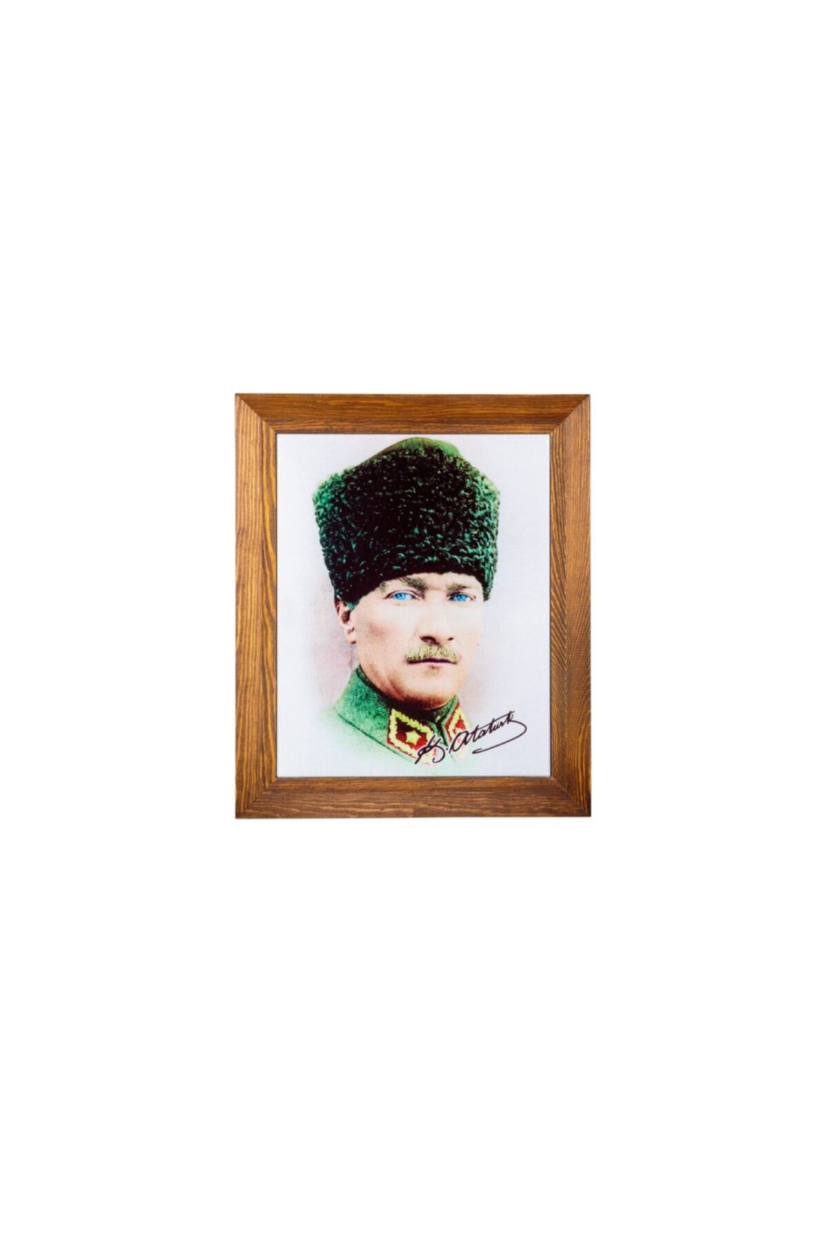 RELAX PLUS Atatürk Portre Çerçeveli Çini Seramik Duvar Tablosu 27 x 32 cm