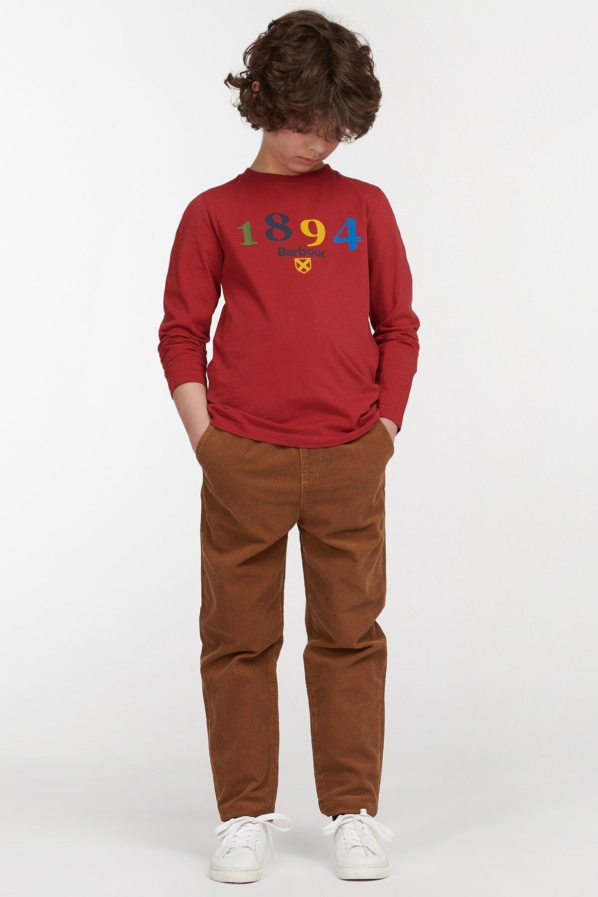 Barbour Boys Kale L/s Sweatshirt Re32 Bıkıng Red