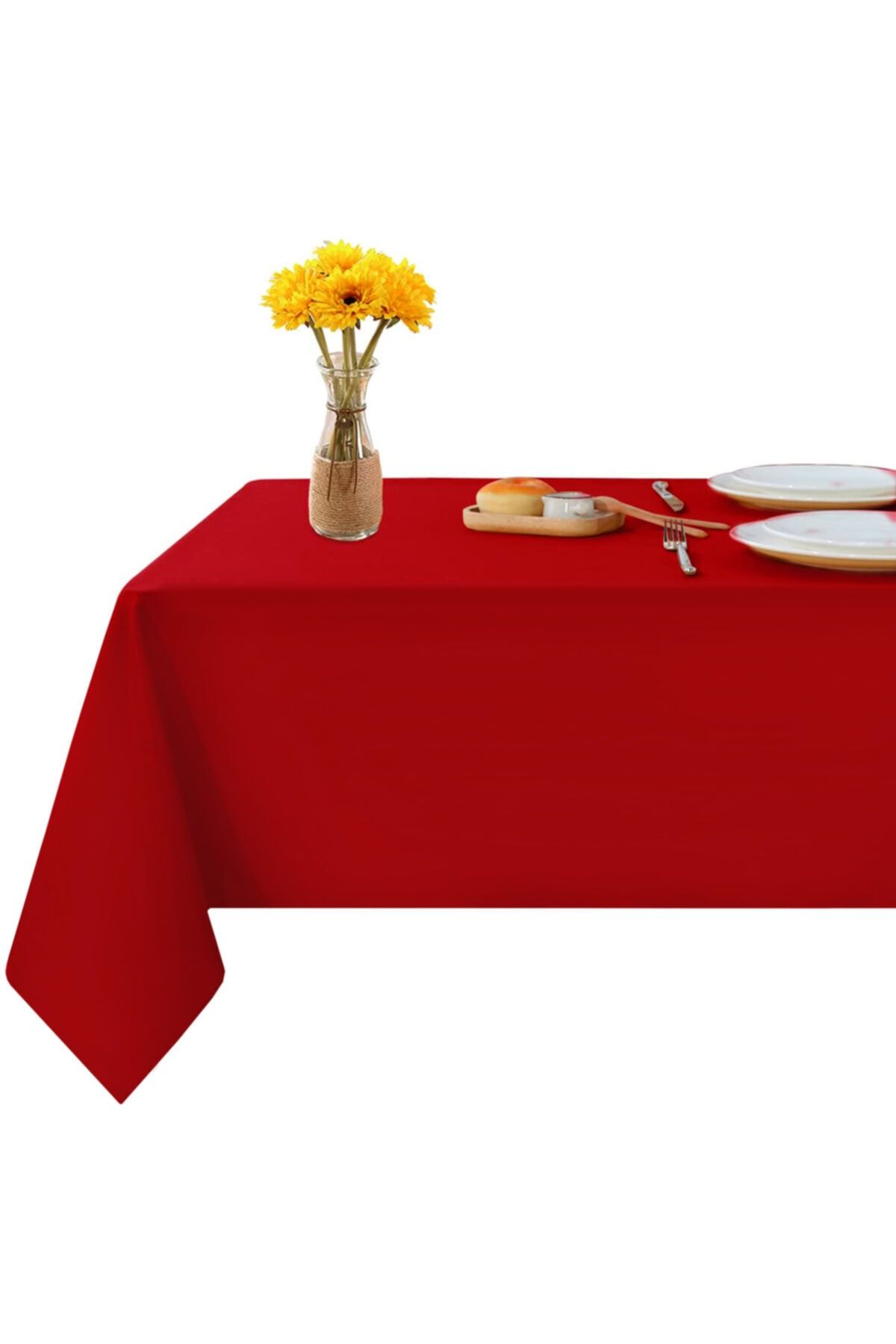 Bc Home Masa Örtüsü Kırmızı Leke Tutmaz Kolay Ütülenir Yılbaşı