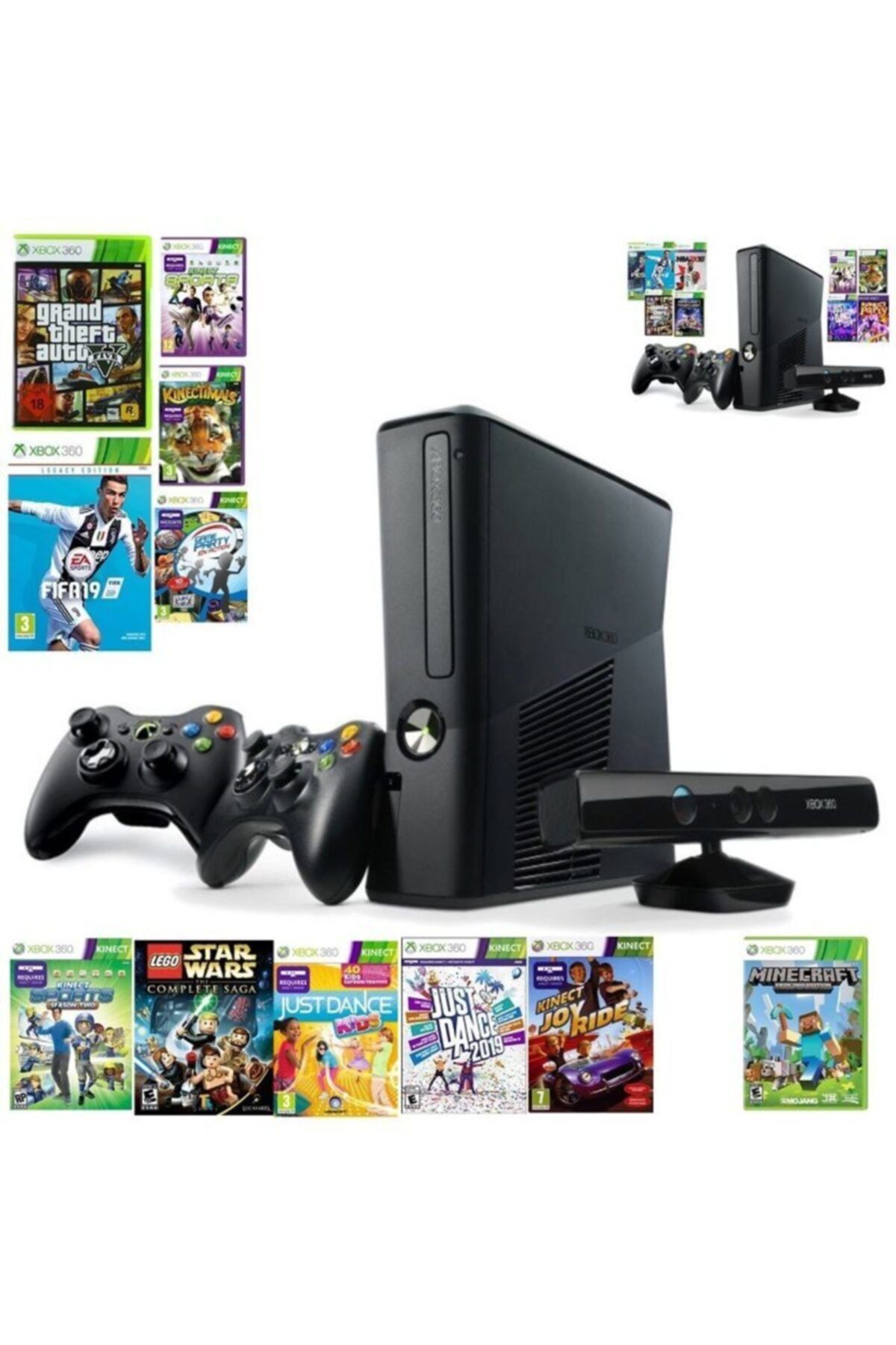 Microsoft Xbox 360 500 Gb 300 Dijital Oyun 2 Kol Kameraa
