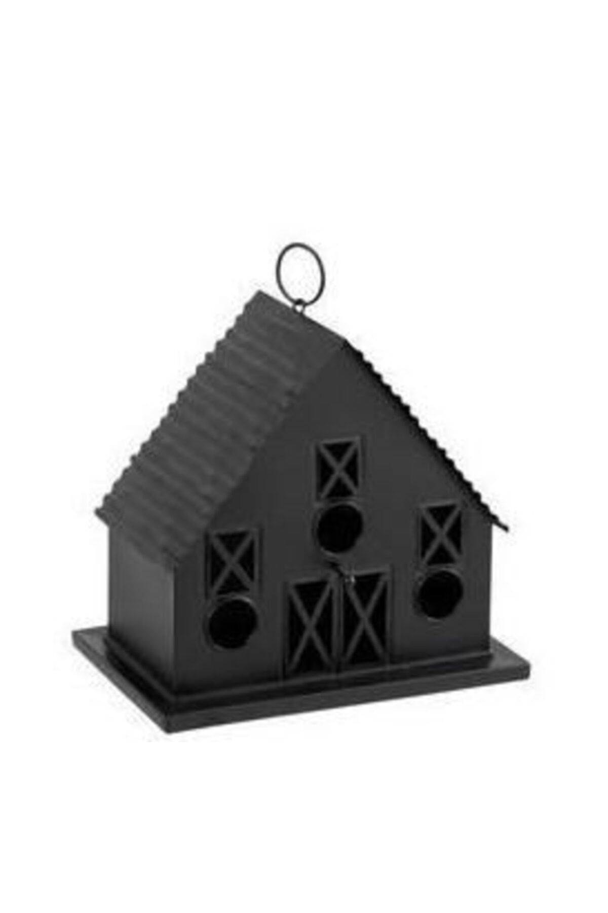 Laromita Decoration Metal Siyah Kuş Evi