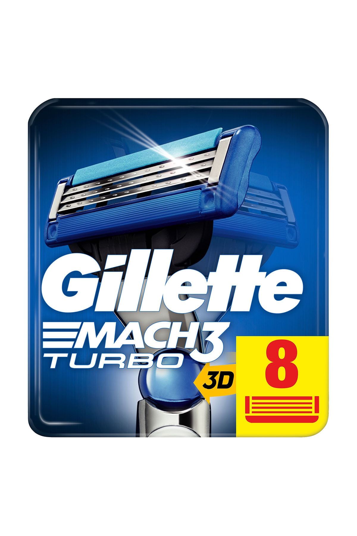 Gillette Mach 3 Turbo Yedek Tıraş Bıçağı 8'li Karton Paket