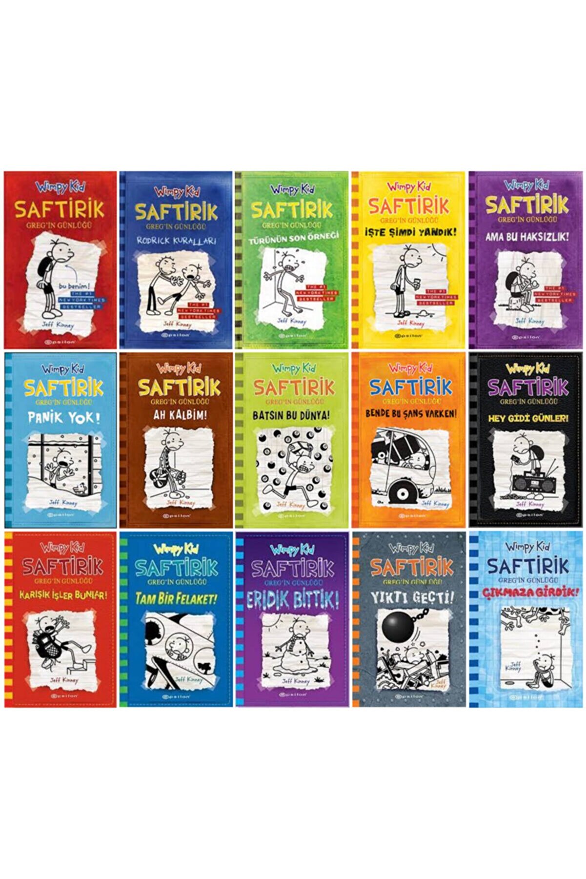 Epsilon Yayınevi Saftirik Serisi Wimpy Kid 1-15. Kitaplar Set / Jeff Kinney