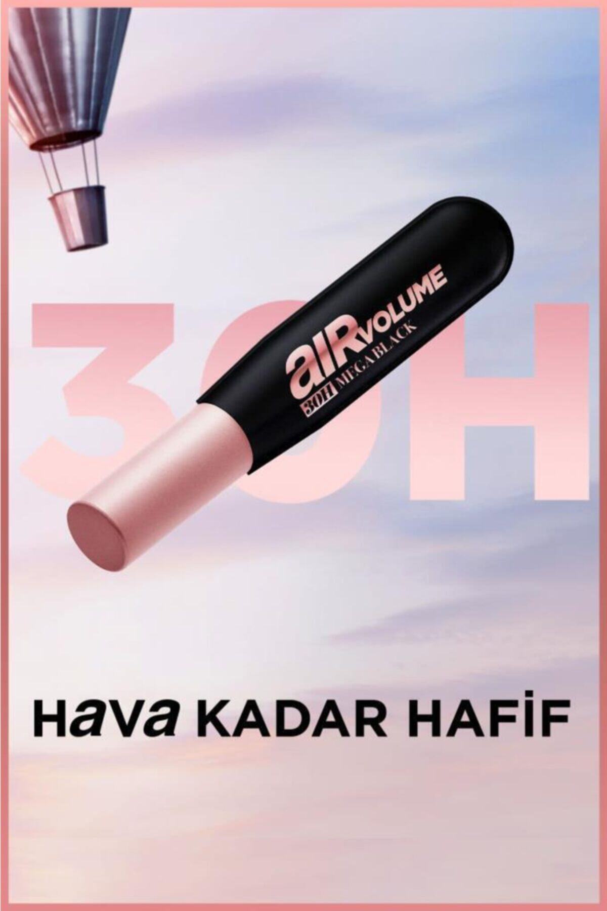 Air Mega Volume Maskara - 30 Saate Kadar Kalıcı - Ekstra Siyah_6