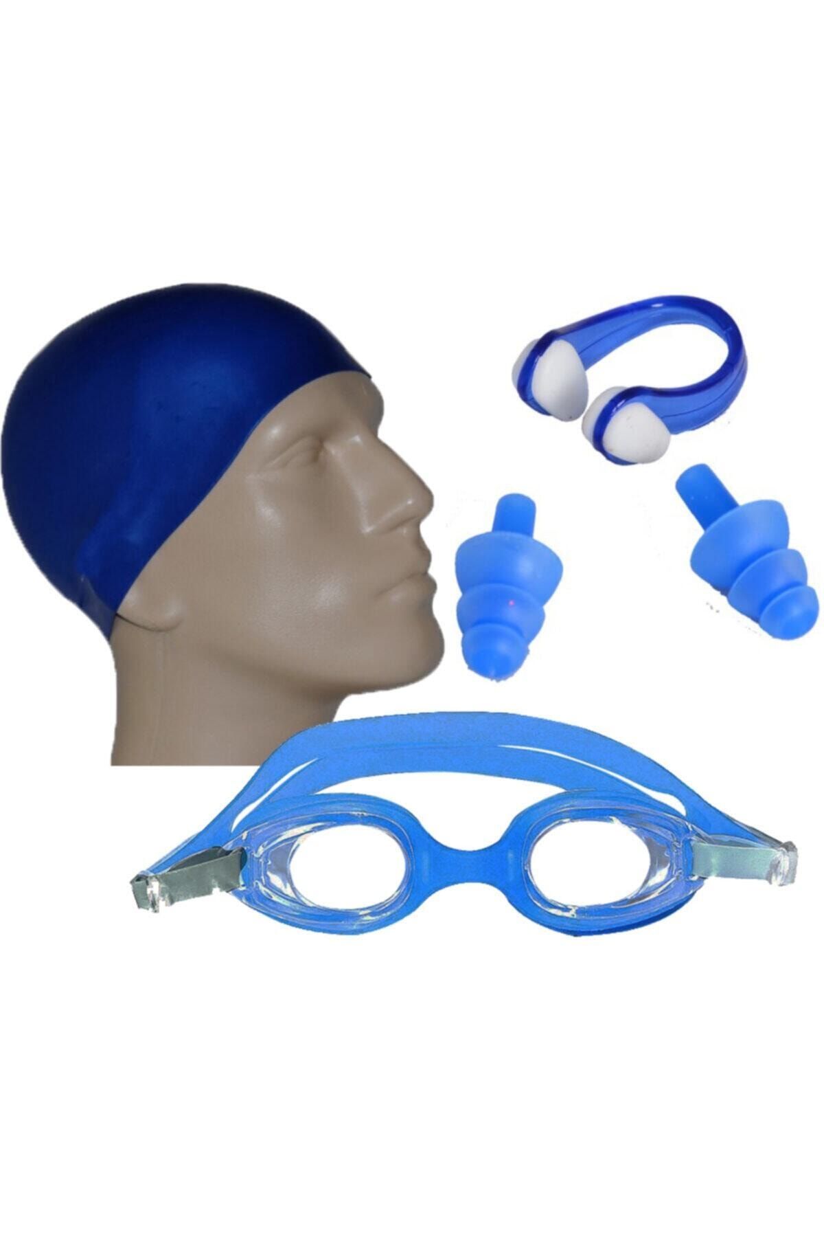 Povit Antifog Çocuk Yüzücü Gözlüğü Silikon Bone Kulak Burun Tıkacı