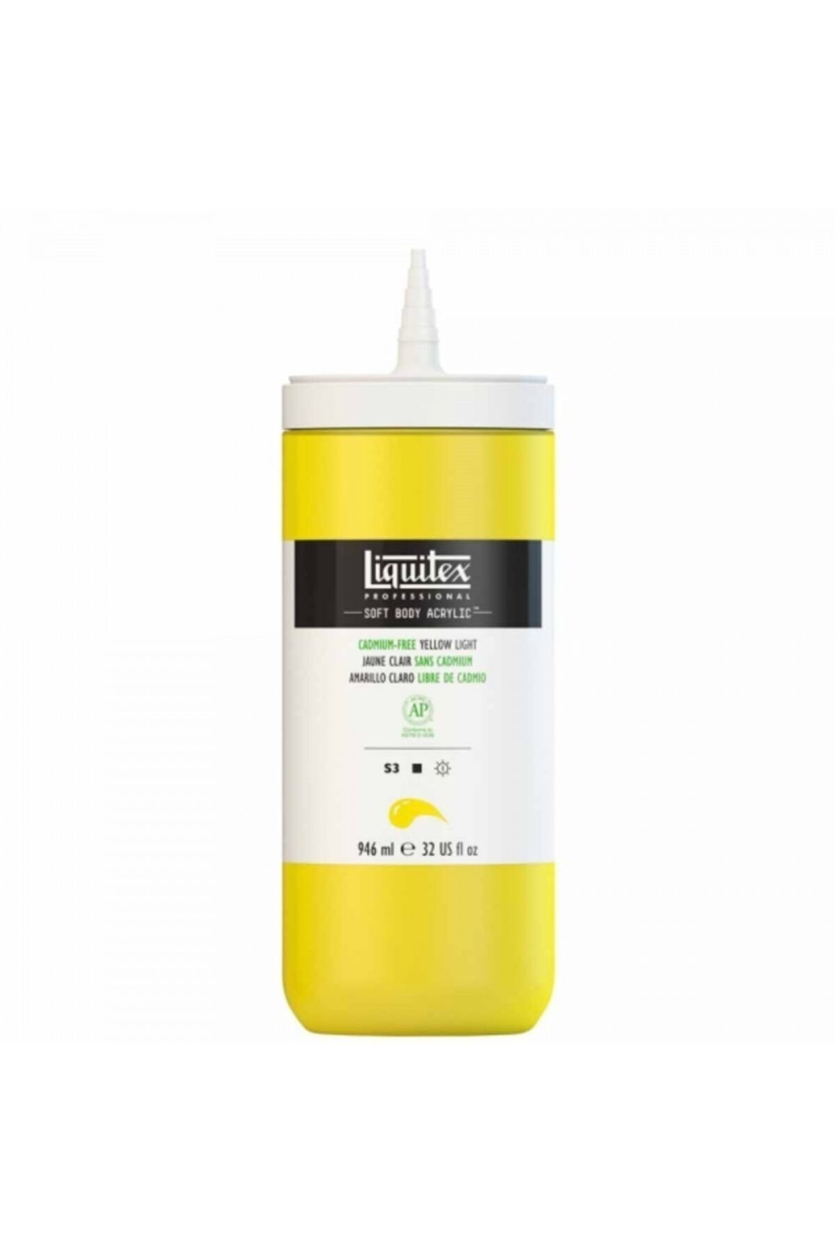 Liquitex Professional Soft Body Akrilik Boya 946ml - Cadmium-free Yellow Light 889 S3