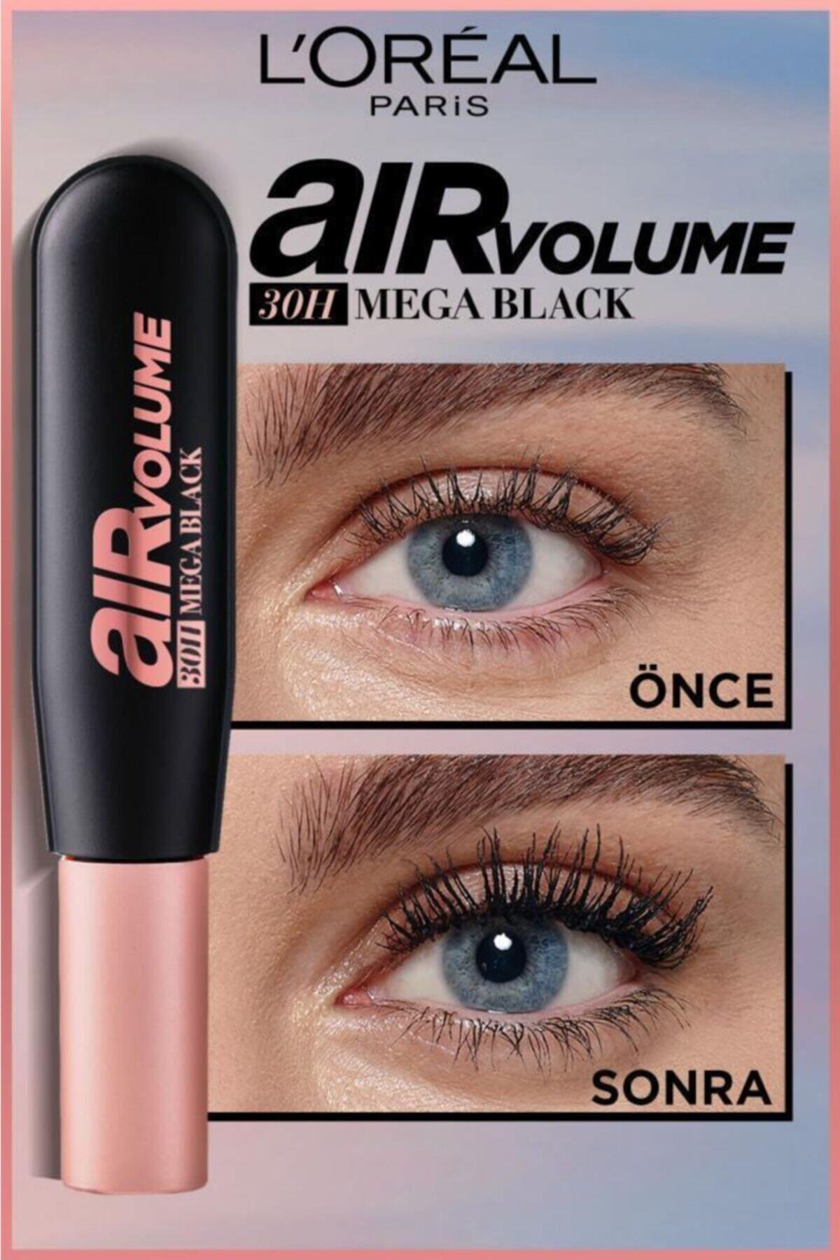 Air Mega Volume Maskara - 30 Saate Kadar Kalıcı - Ekstra Siyah_1