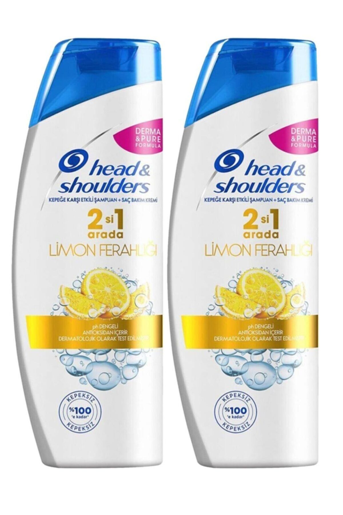 Head And Shoulders Head & Shoulders 350 ml. Şampuan 2-1 Limon Ferahlığı 72 Saat Kepeksiz X 2 Adet