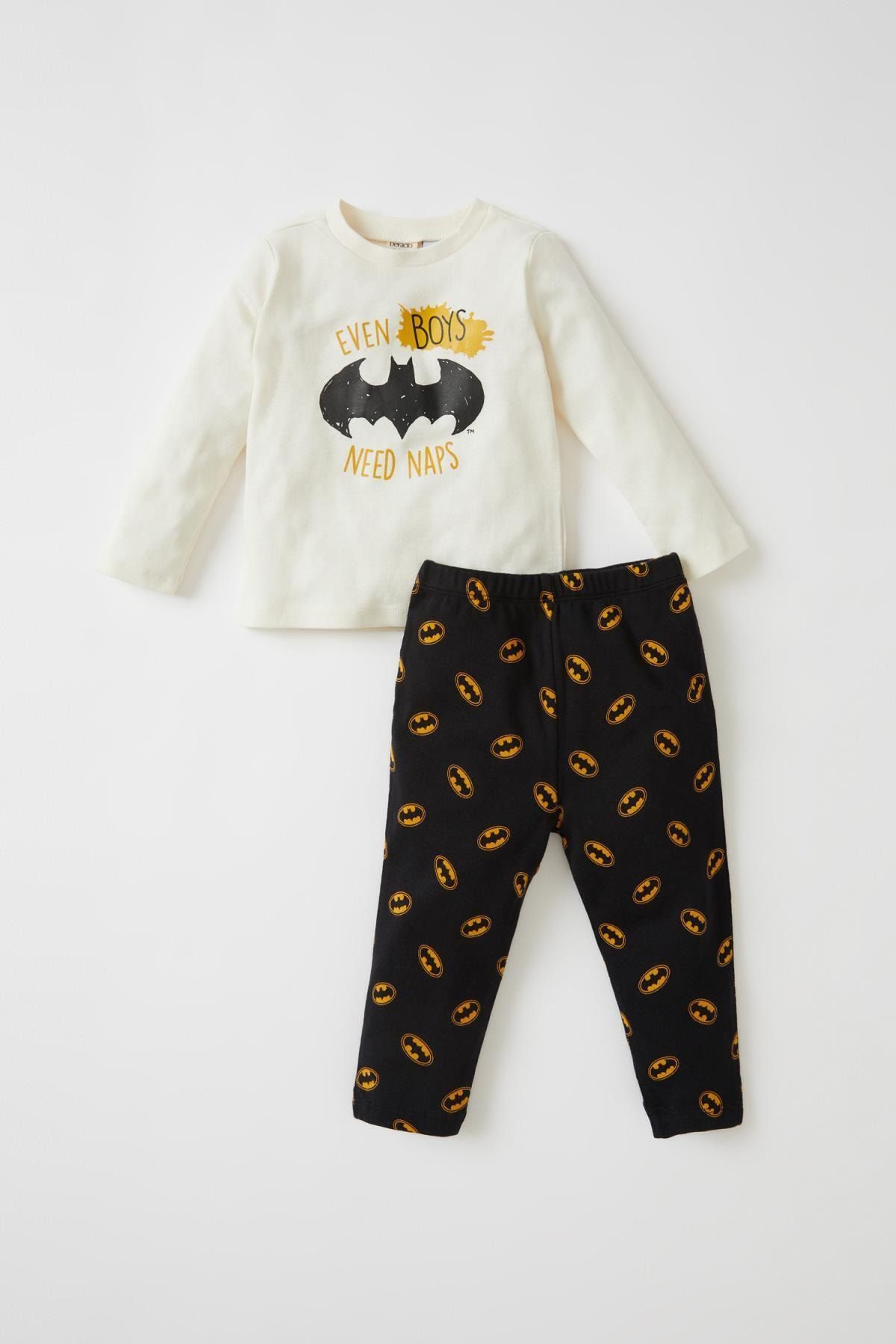 Defacto Erkek Bebek Batman Uzun Kollu Pamuklu Pijama Takım