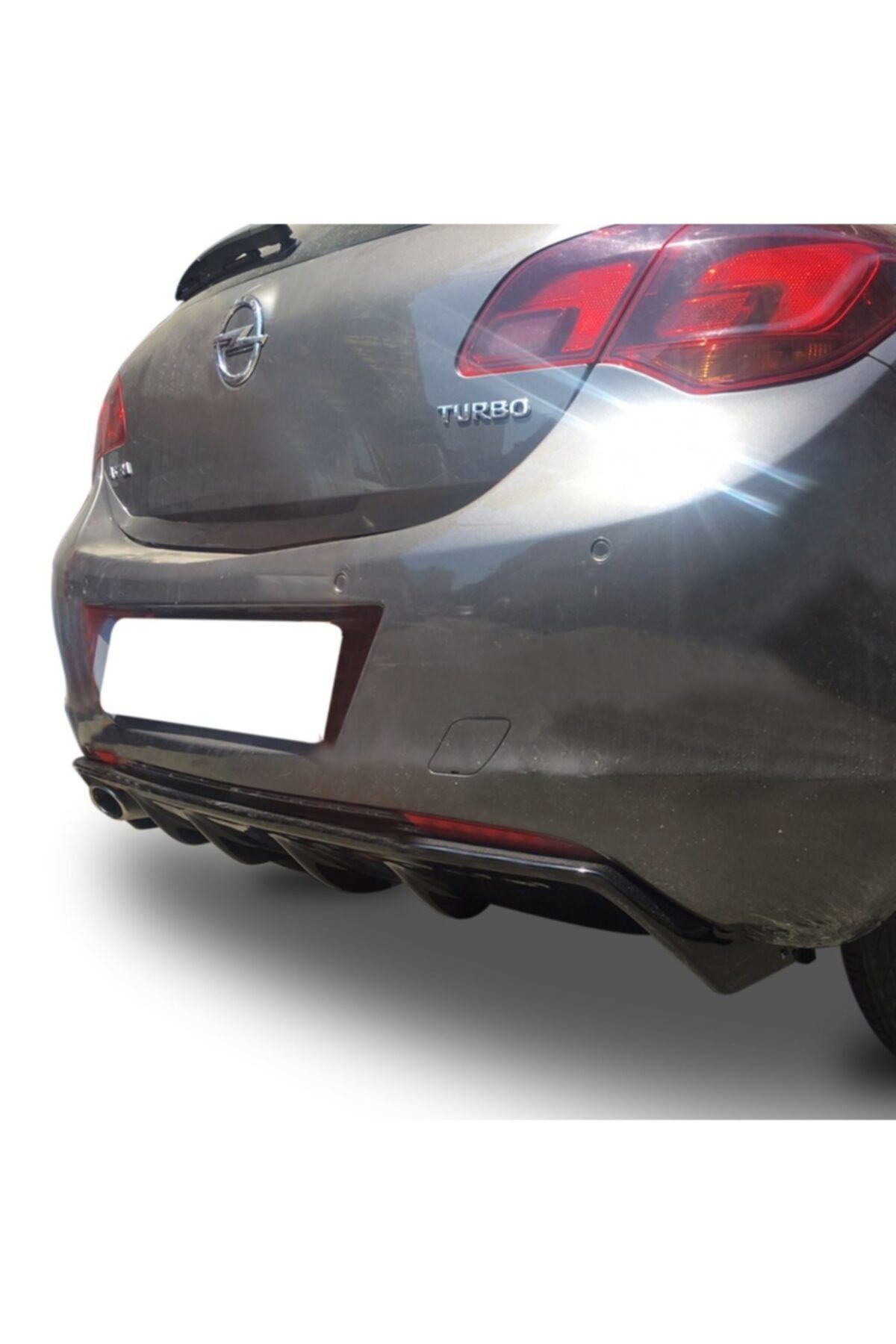 HYM TUNİNG Opel Astra J Hb Uyumlu  Makyajsız Arka Tampon Difüzör Arka Ek Çıkışsız Model Parlak Siyah