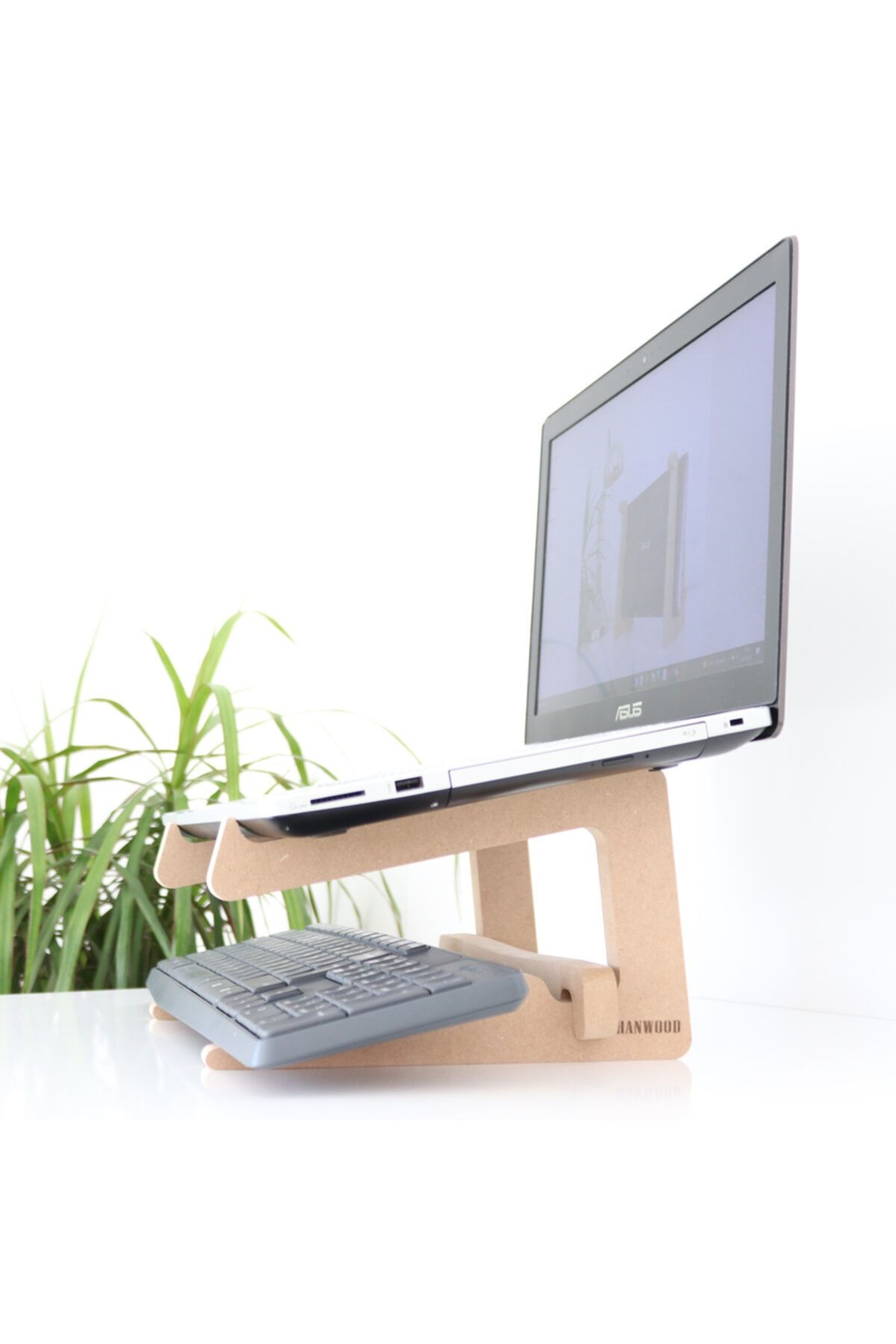 Hanwood Laptop Standı – 13” – 14” Boyutlarındaki Laptoplar Ile Uyumlu – Notebook Standı - Ahşap