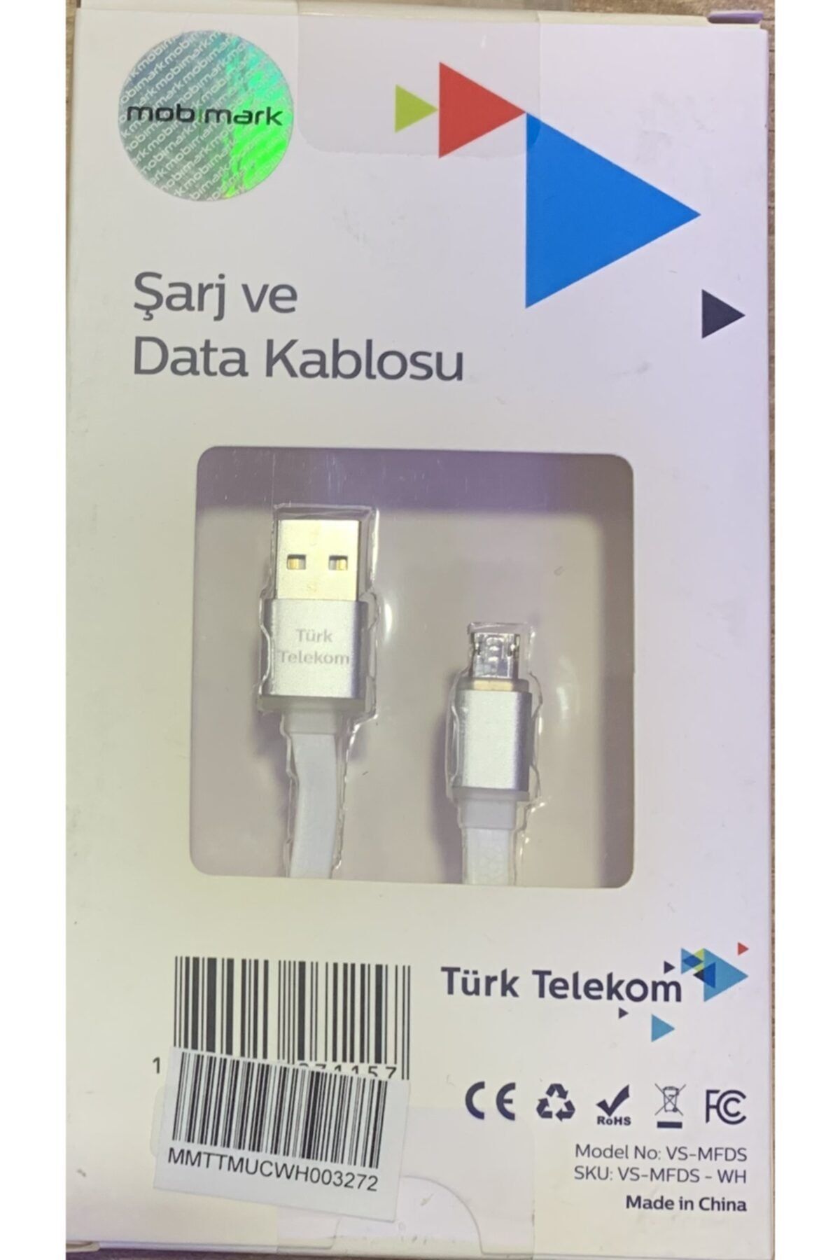 Türk Telekom Android Micro Usb Şarj Ve Data Kablosu