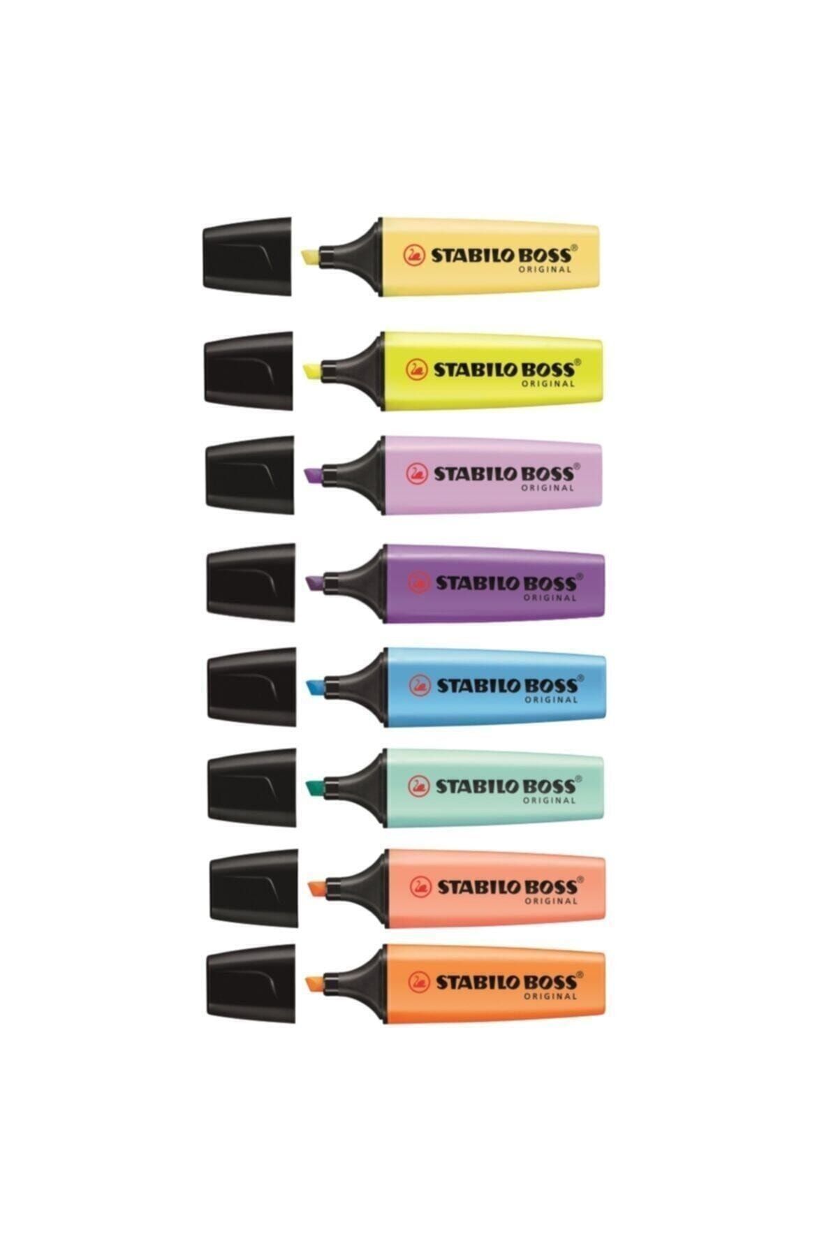Stabilo Boss 4 Pastel 4 Fosforlu Işaretleme Kalemi 8 Renk Set