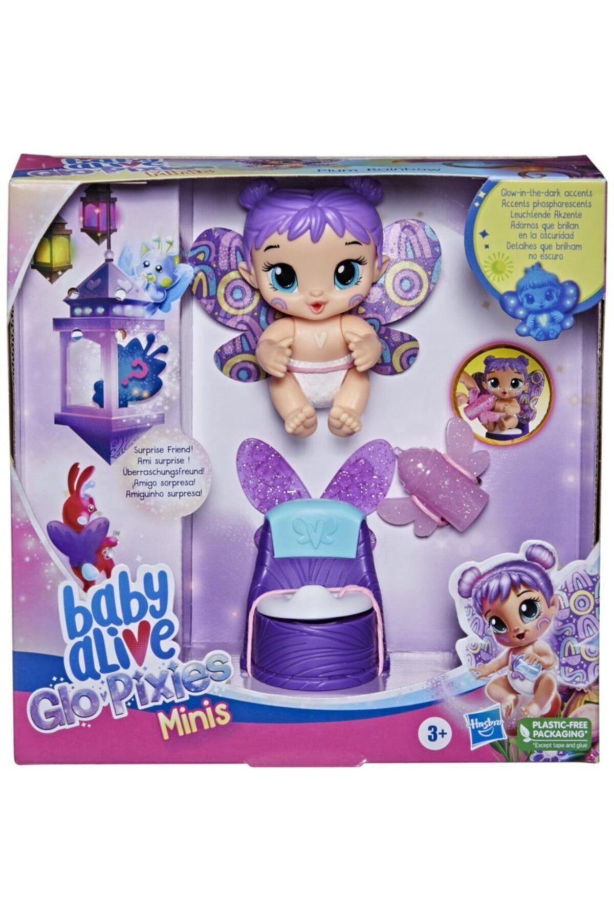 Hasbro Baby Alive Glo Pixies Miniş Plum Raınbow F2596 Lisanslı Ürün