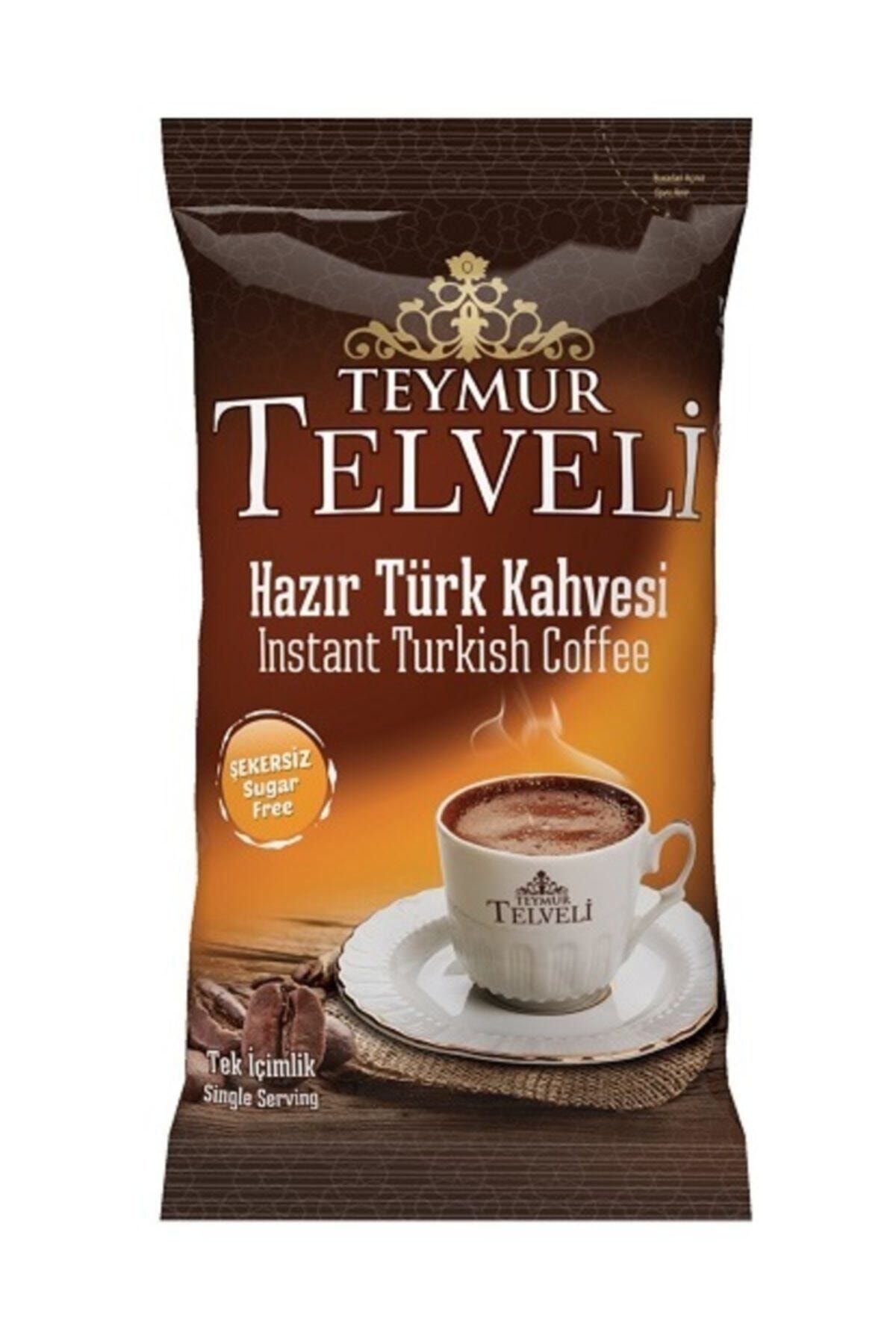Teymur Telveli Hazır Türk Kahvesi Şekersiz Ofis Seti 10'lu Kutu 7 gr