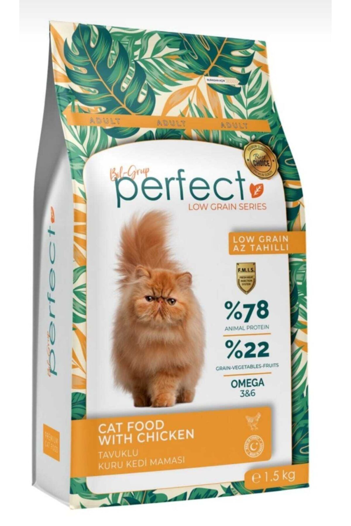 PERFECT Az Tahıllı Yetişkin Tavuklu Kedi Maması 1.5 kg Fiyatı