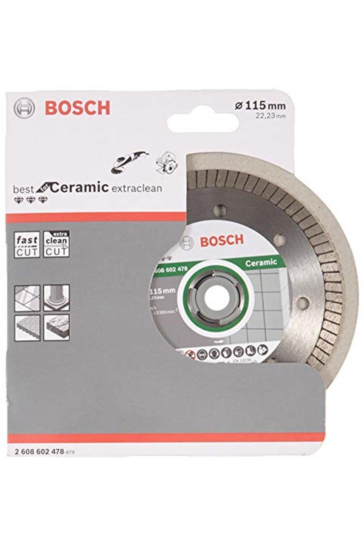 Bosch Best Serisi Seramik Için, Extra Temiz Kesim Turbo Segman Elmas Kesme Diski 115 Mm
