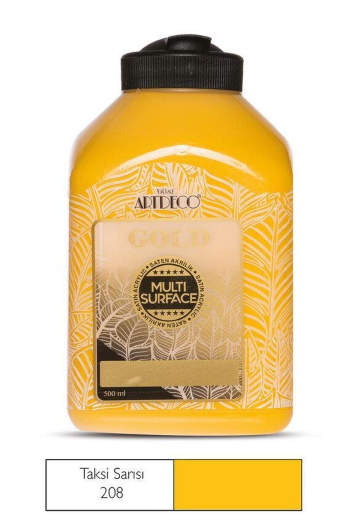 Artdeco Gold Multi Surface Akrilik Boya 500 ml. 208 TAKSİ SARISI