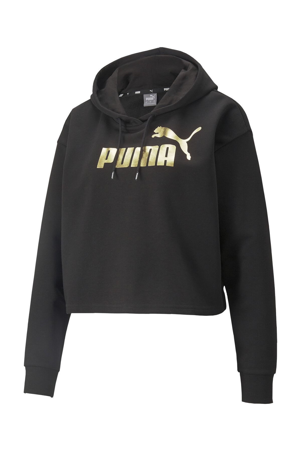 Puma Kadın  Spor Sweatshirt - ESS+ Metallic Logo Cropped Hoodie TR Pum - 84830501