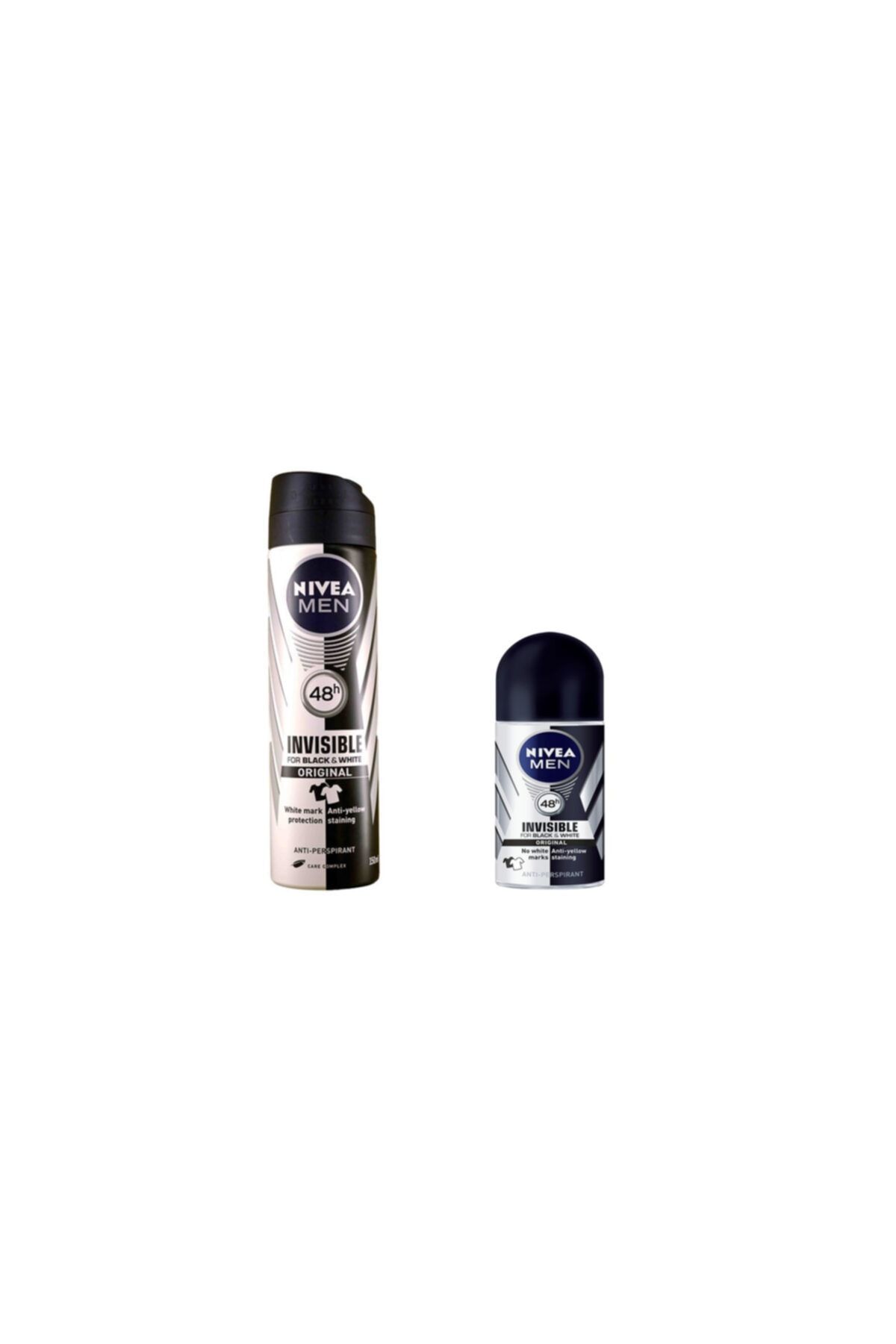 NIVEA Men Invisible Black&white Deodorant 150ml + Men Invisible Black&white Roll On 25ml Set