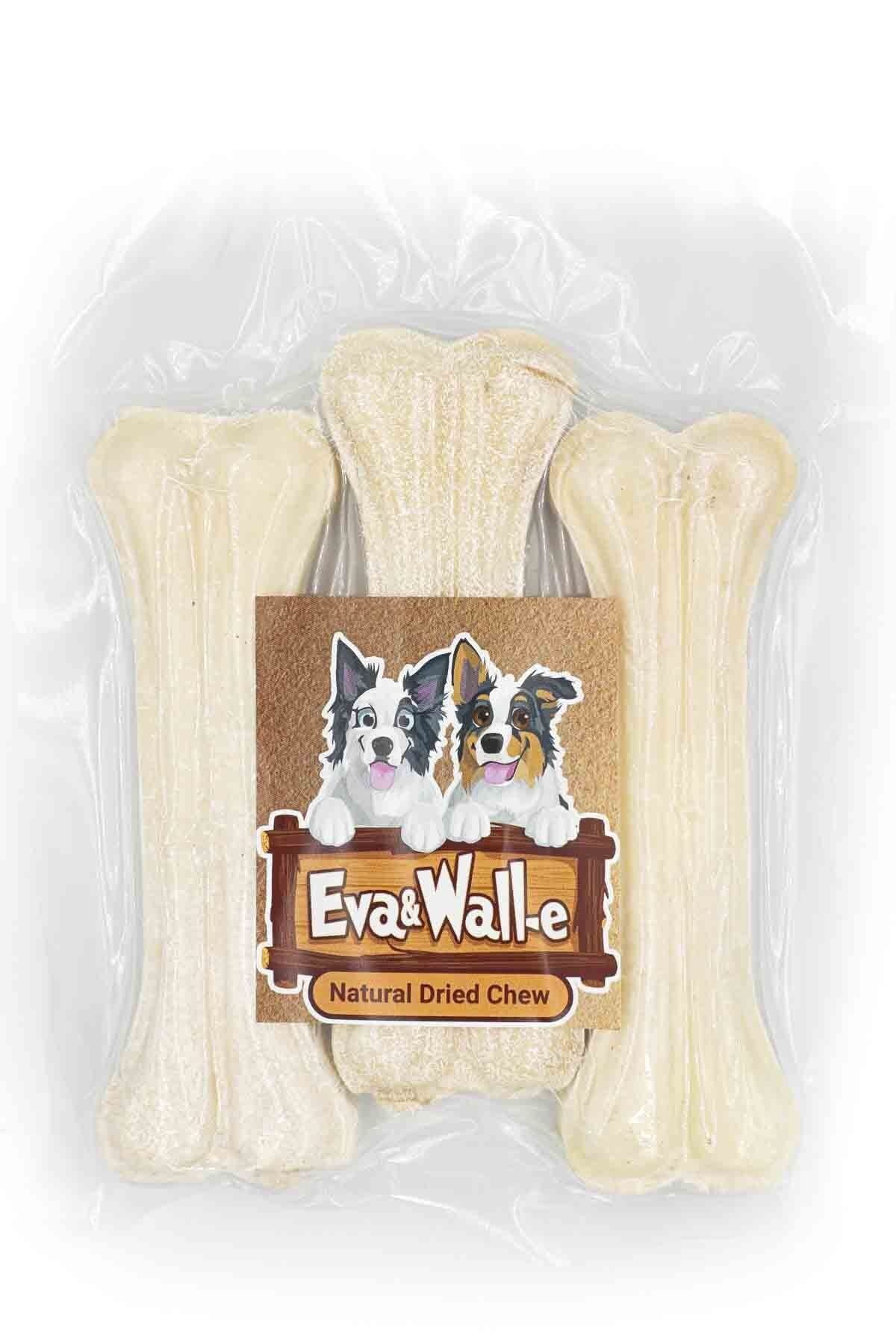 Eva & Wall-e Doğal Köpek Pres Kemiği Beyaz 3 Adet 12cm Küçük-orta Irk Ve Yavru Köpekler Için 55 Gr