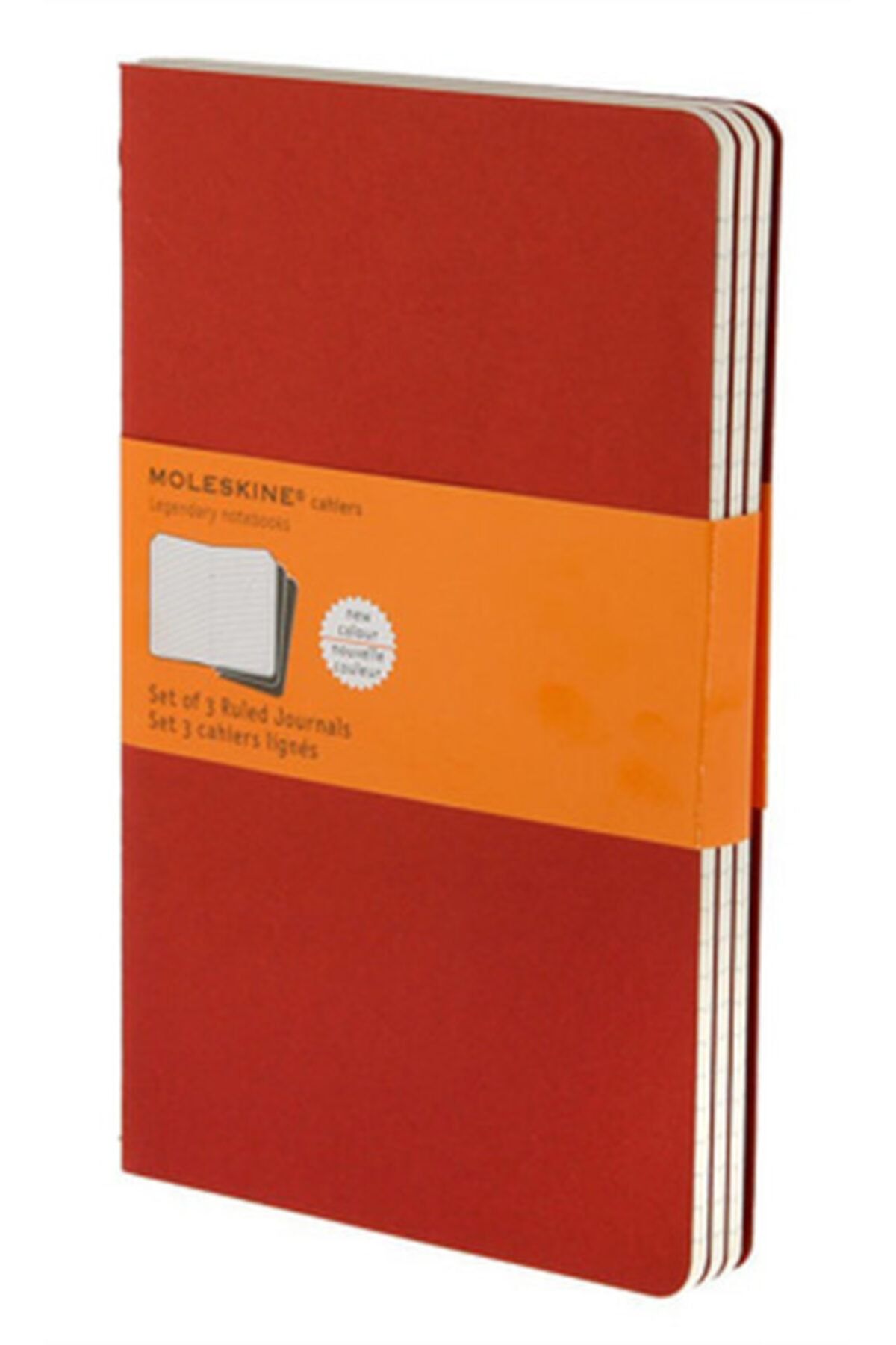Moleskine Cahier Large Ruled Notebook Red Çizgili 3'lü Paket