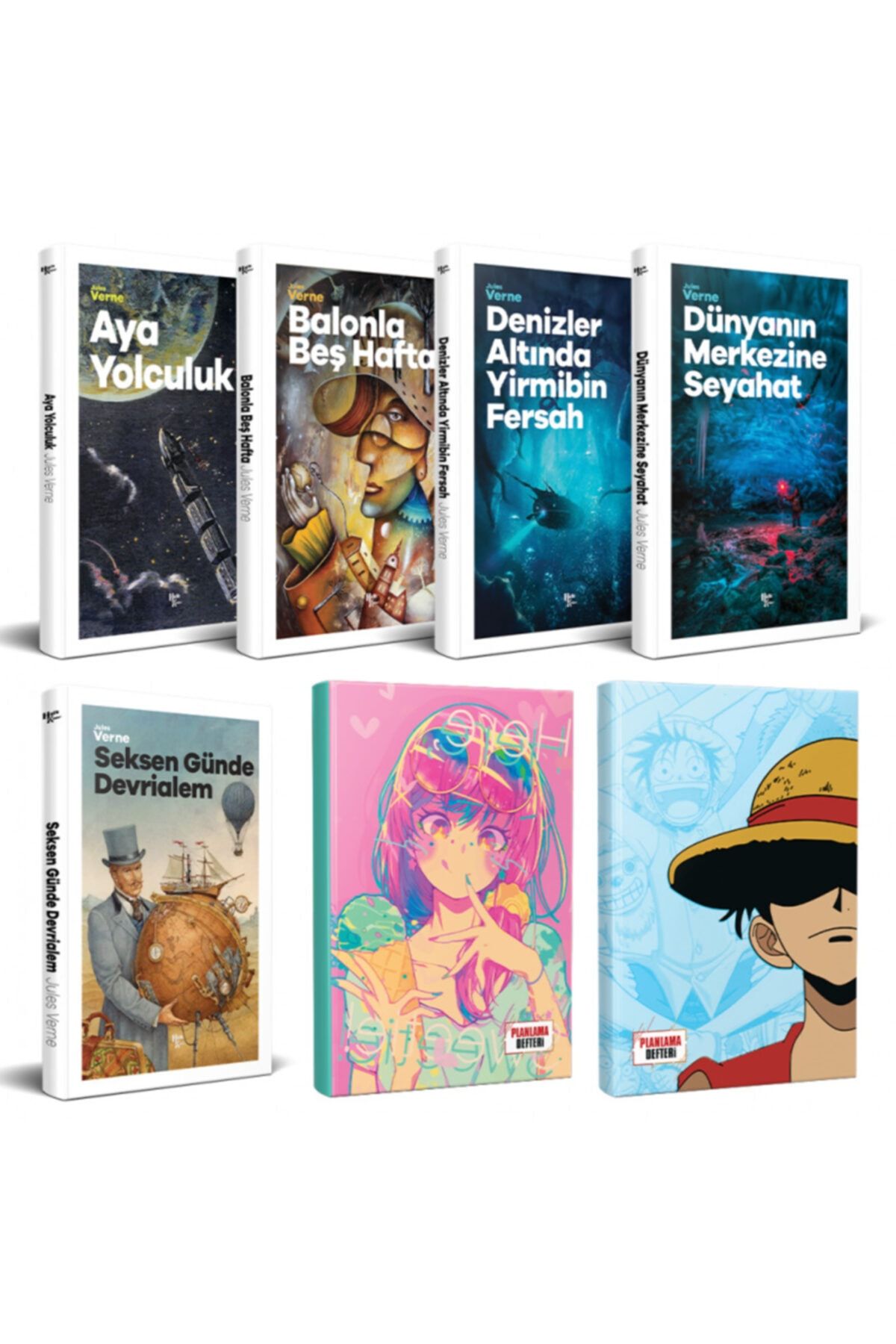 Halk Kitabevi Çocuk Klasikleri Beşli Kitap - Luffy Ve Icecream Defter