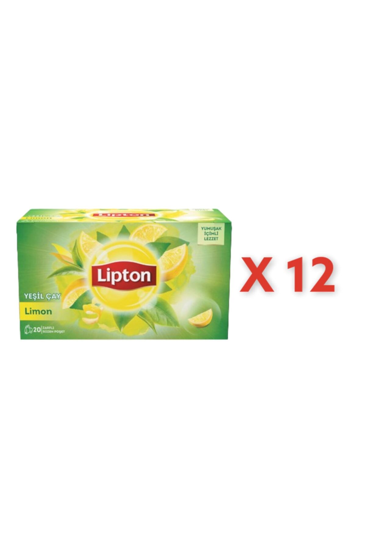 Lipton Limonlu Yeşil Çay Süzen Poşet 20li X 12 Adet