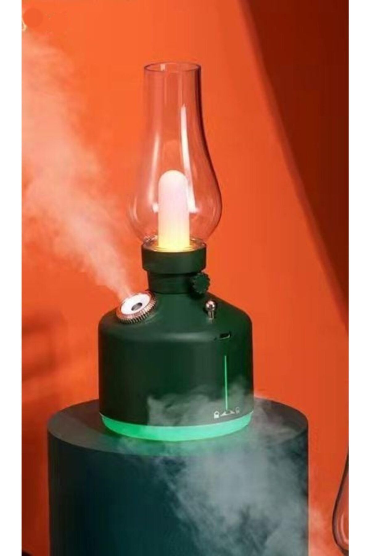 AteşTech Hava Nemlendirici Şarjlı Buhar Makinası Rgb Led Işıklı Gece Lambası 300 ml