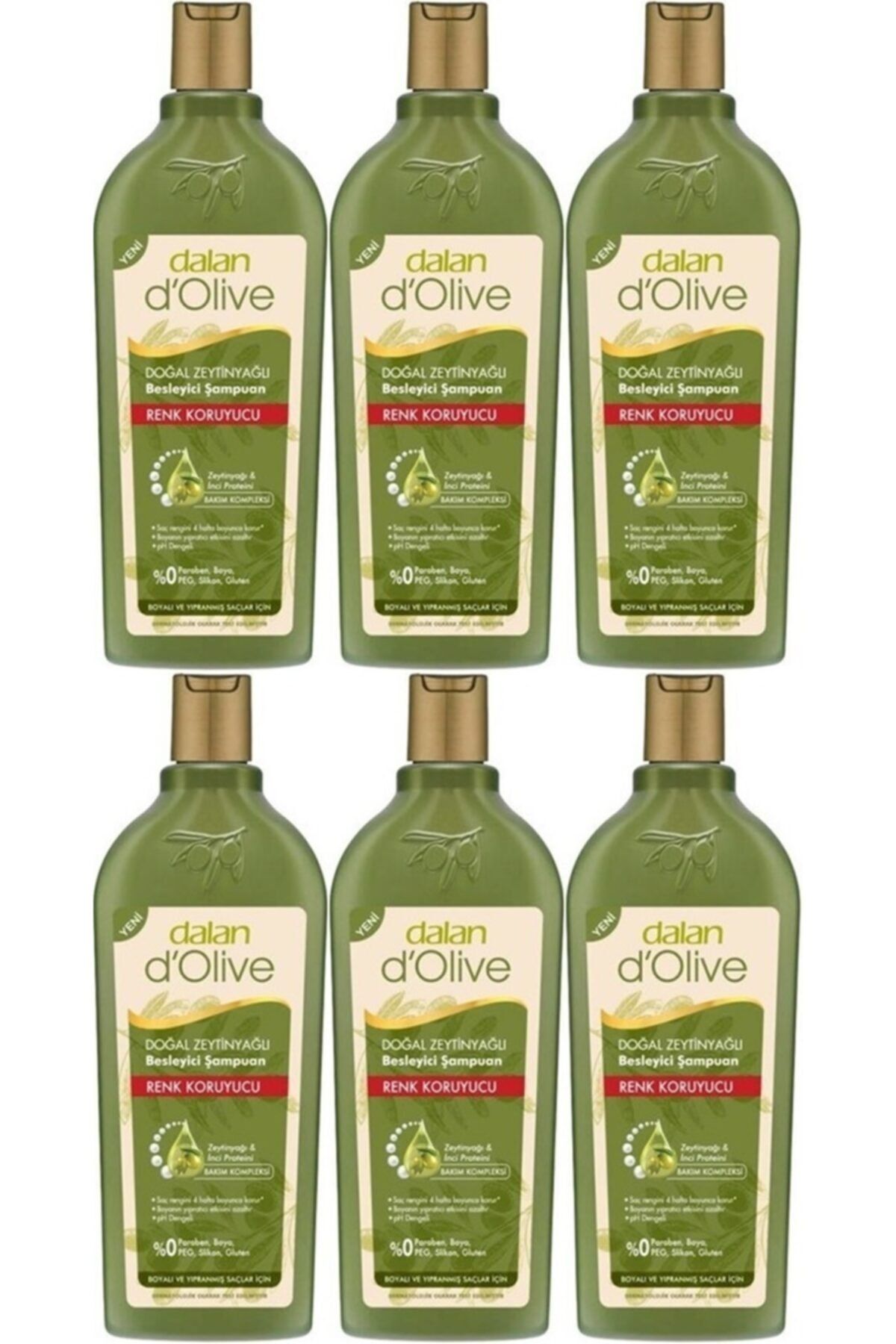 Dalan D’olive Zeytinyağlı Renk Koruyucu Şampuan 400 Ml 6 Adet