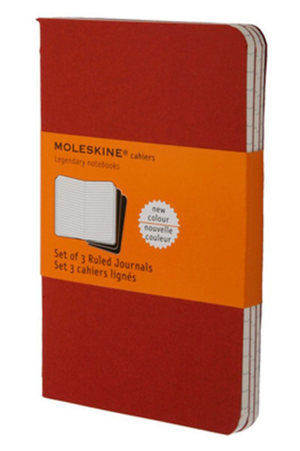 Moleskine Cahier Pocket Ruled Notebook Red Çizgili 3'lü Paket