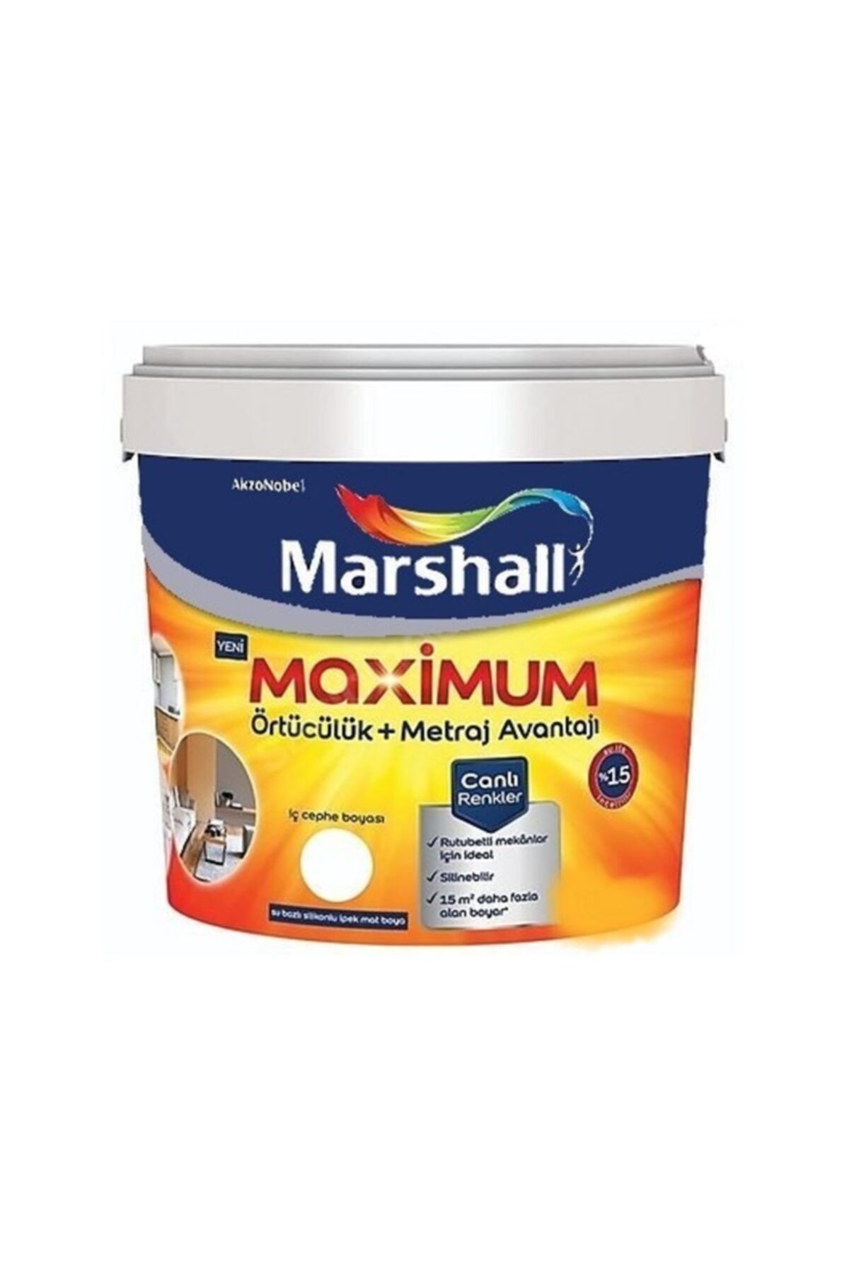 Marshall Maximum Silikonlu Ipek Mat Boya - Mahlep