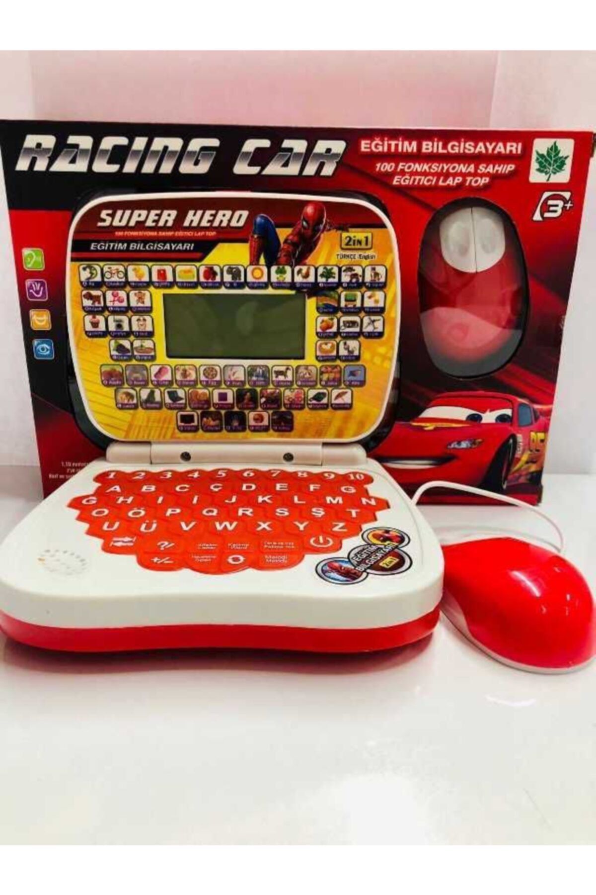 anıloyuncak Oyuncak Laptop Türkçe Ingilizce 100 Fonksiyonlu Mauslu Şimşek Mcqueen