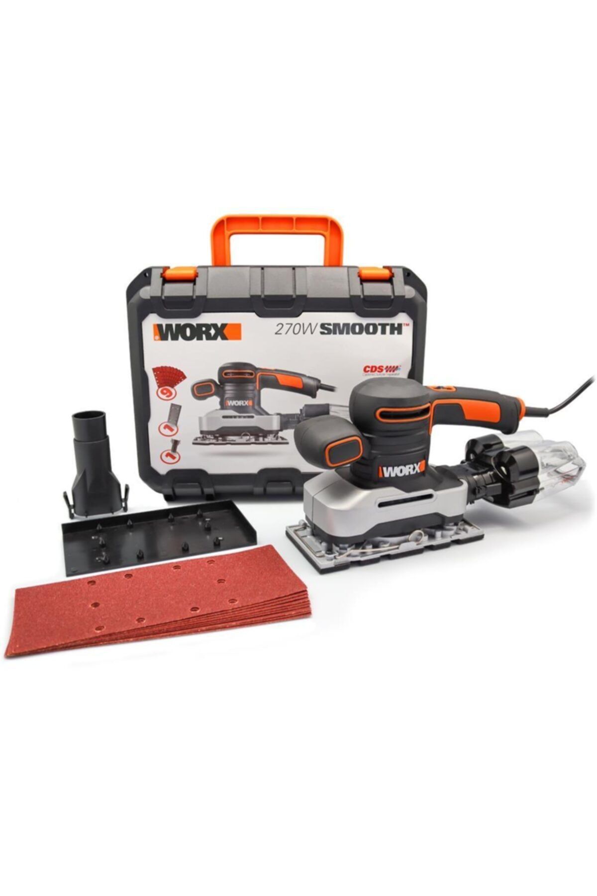 Worx Wx642.1 270 Watt Profesyonel Devir Ayarlı Titreşimli Zımpara