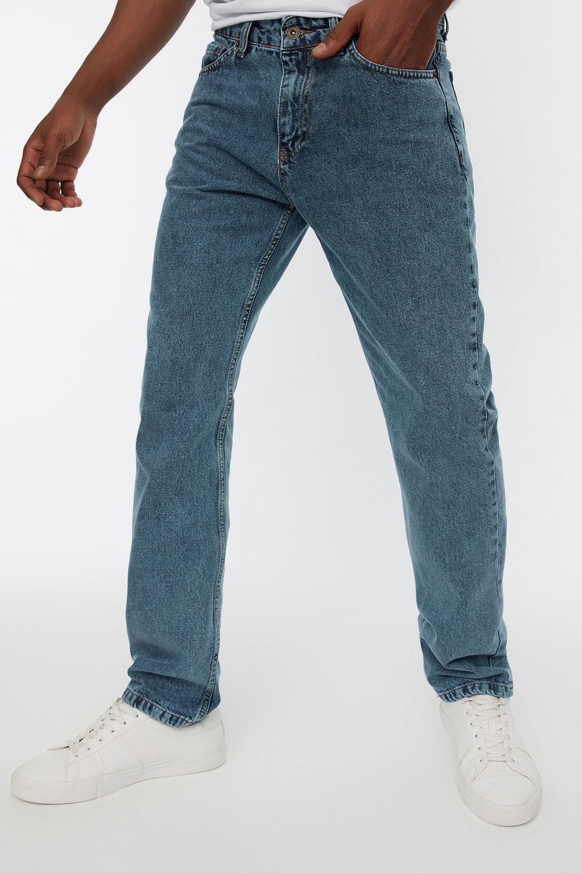 TRENDYOL MAN Mavi  Regular Fit Jeans Kot Pantolon TMNAW22JE0059