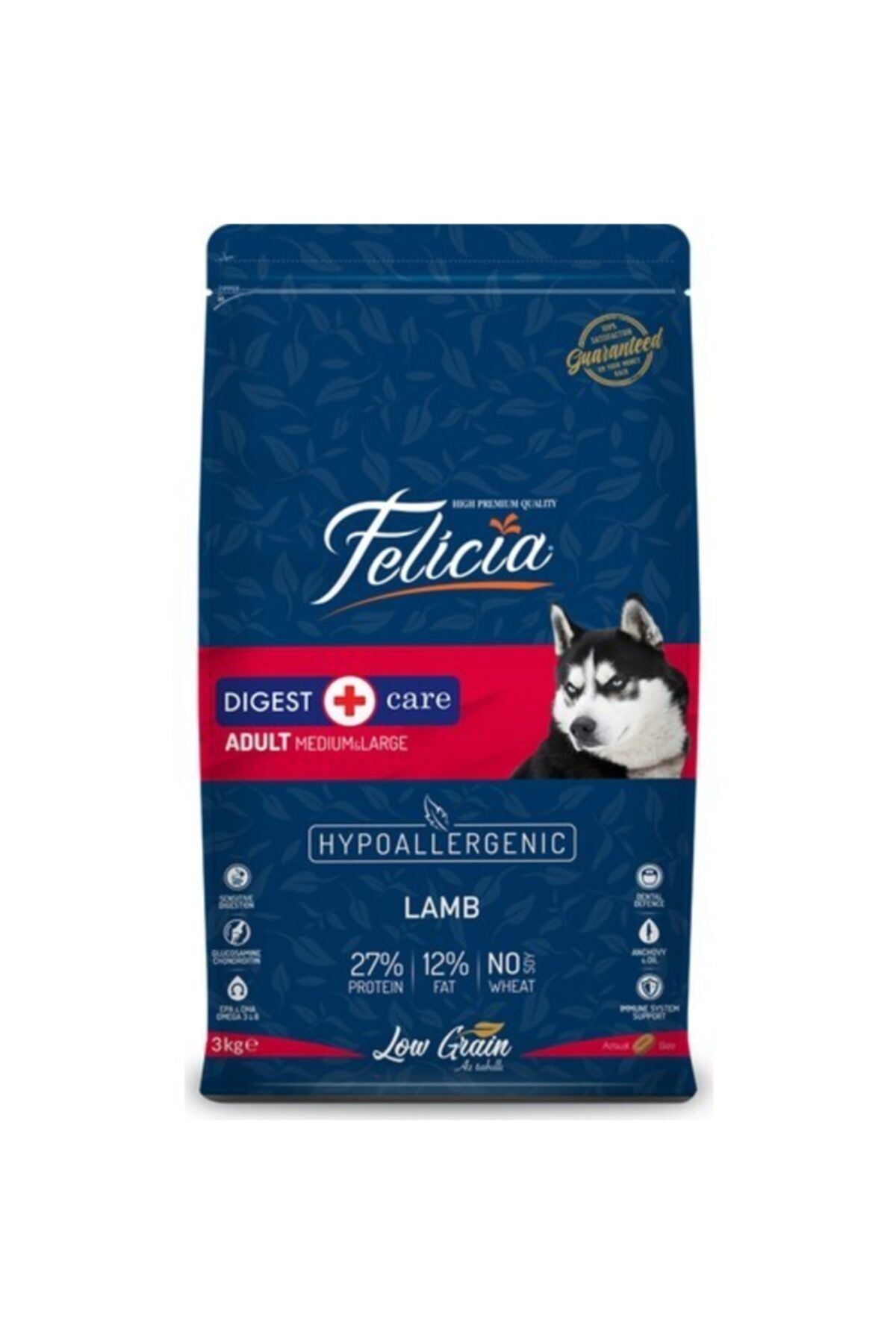 Felicia Az Tahıllı Kuzu Etli Hypoallergenic Medium/Large Yetişkin Köpek Maması 3 kg