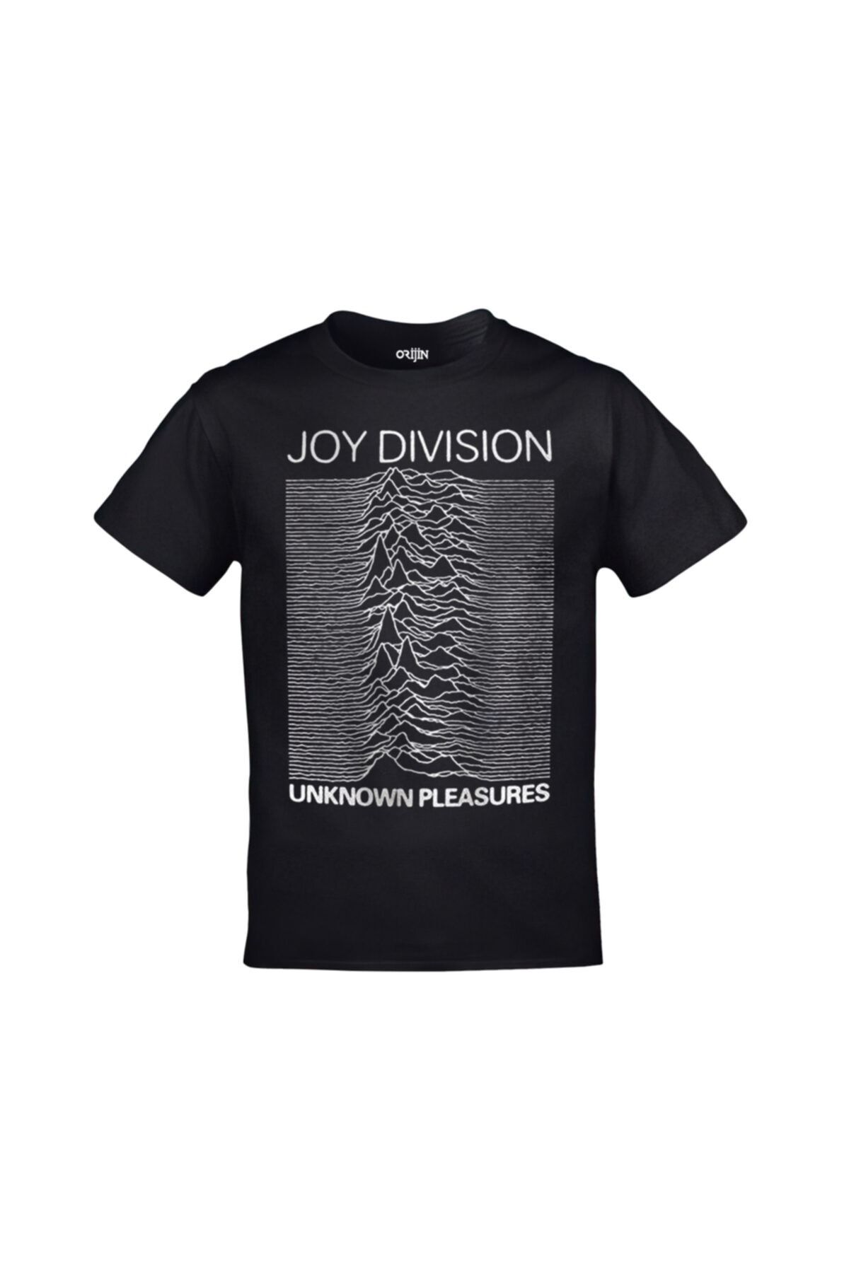 Orijin Tekstil Unisex Siyah Joy Division Unknown Pleasures Baskılı Tshirt