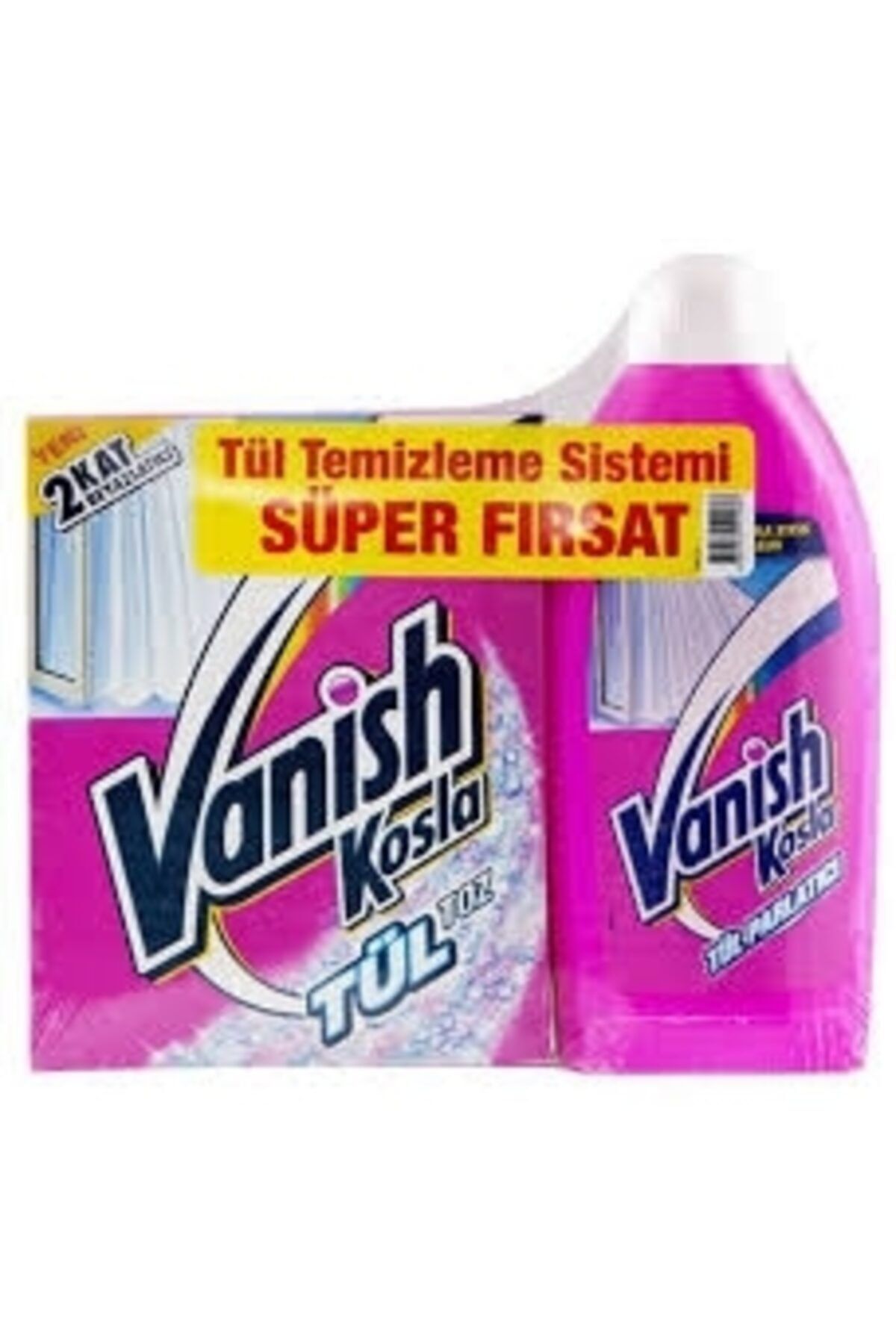 Vanish Kosla Tül Toz 450 gr  + Tül Parlatıcı 450 ml 2’li Paket