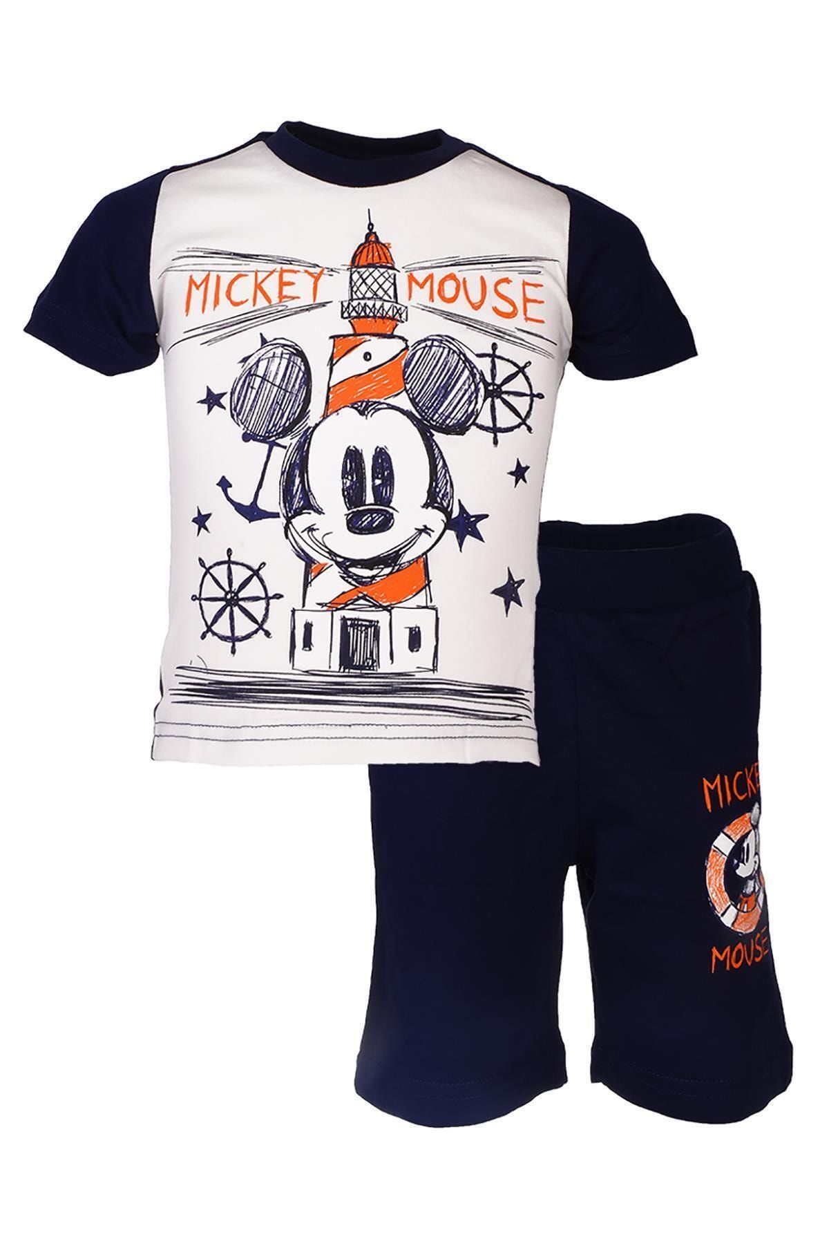 MICKEY Erkek Çocuk Lacivert Disney Lisanslı Mickey Mouse Pijama Takımı 1-8 Yaş L9550